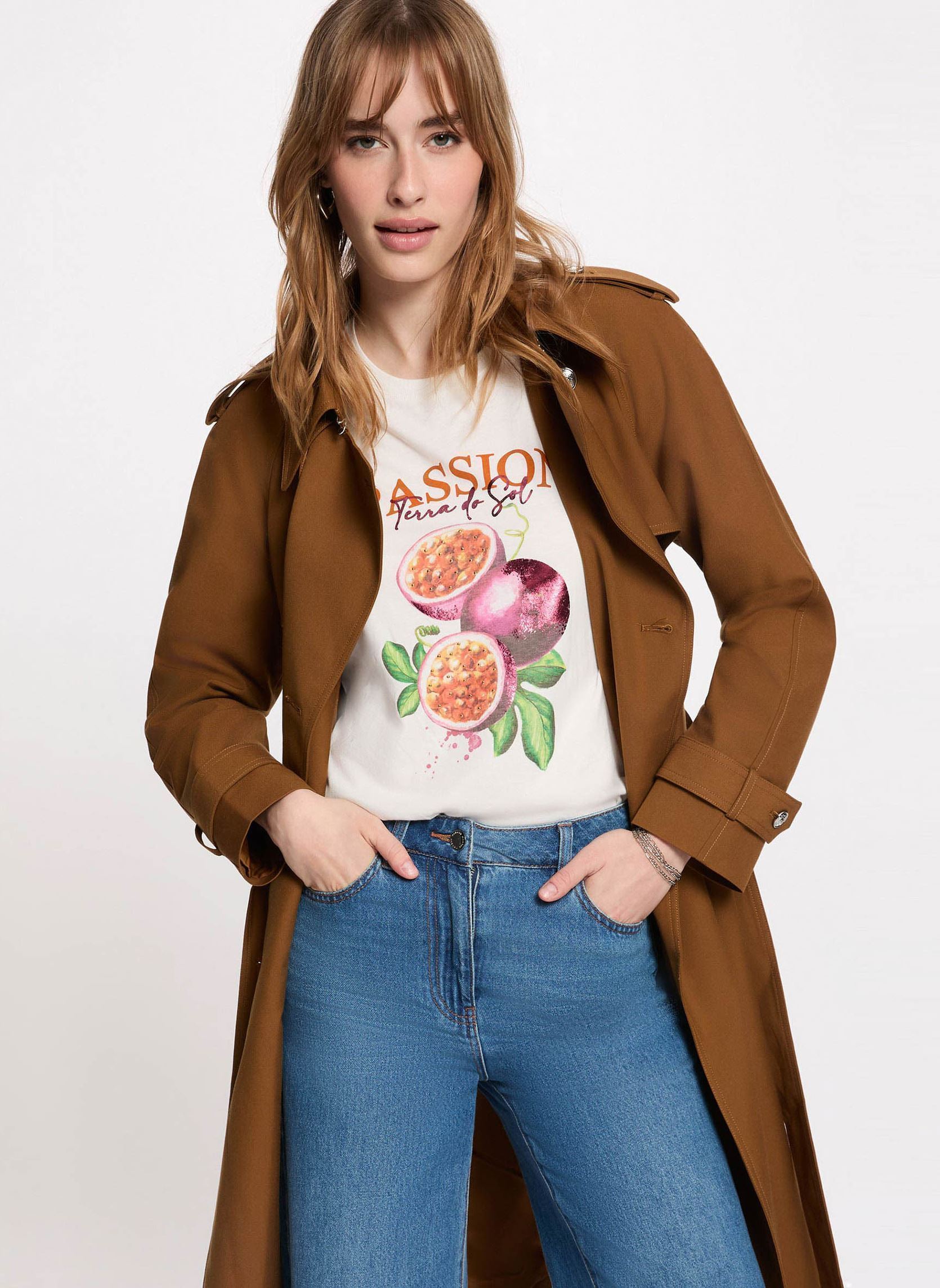 Klassische Mäntel 242-GTRENCH1 damen braun Morgan Klassische Mäntel 242-GTRENCH1 damen braun GOLDEN BROWN