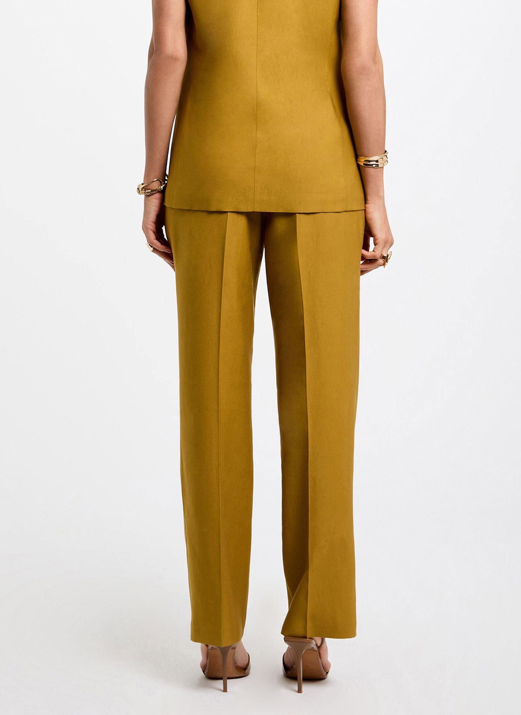 Pantalons droit 252-PFIJA.F femme jaune Morgan Pantalons droit 252-PFIJA.F femme jaune DRIED TOBACCO