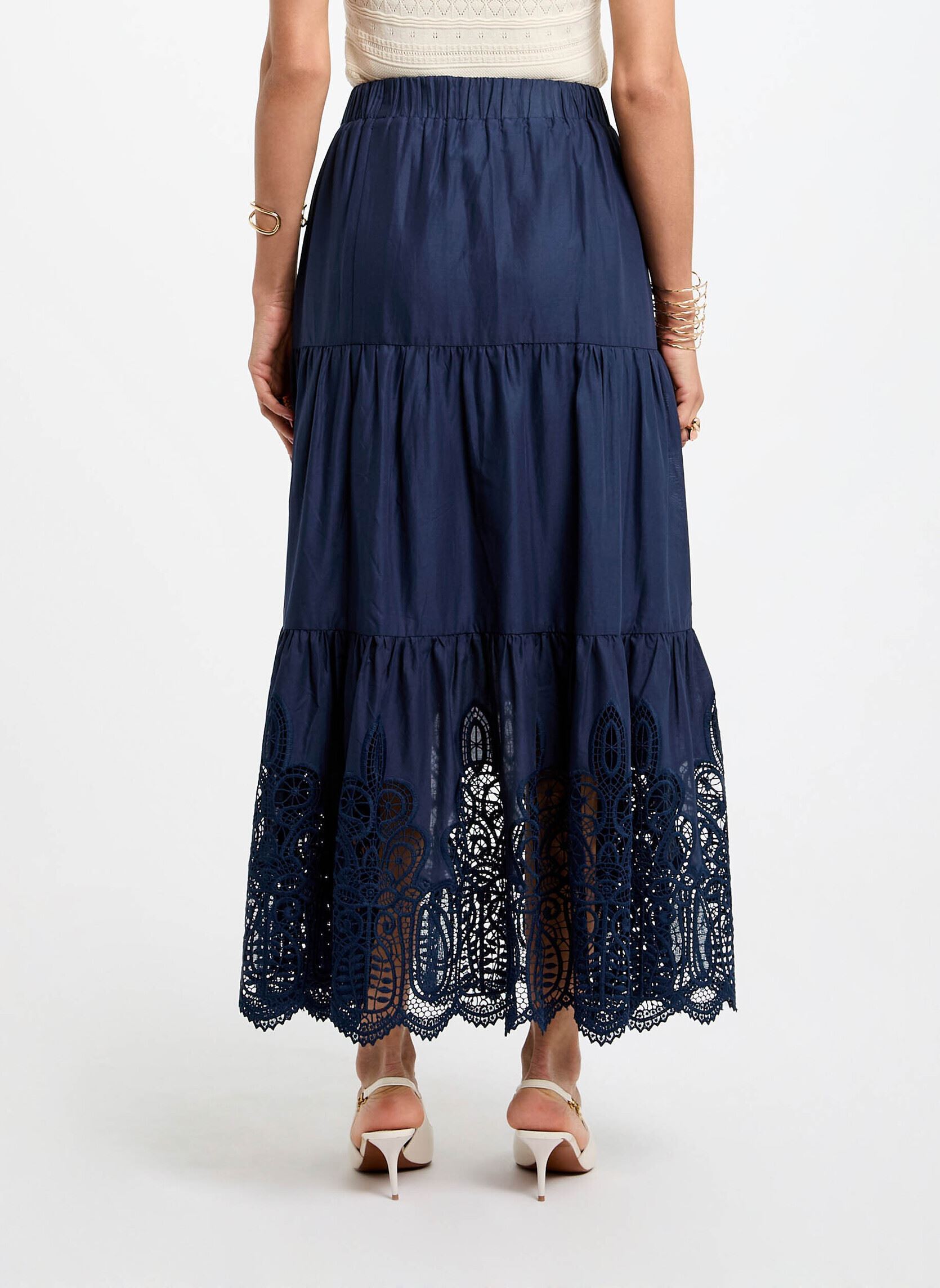 Halflange rokken 251-JBOY dames blauw Morgan Halflange rokken 251-JBOY dames blauw ARDOISE M