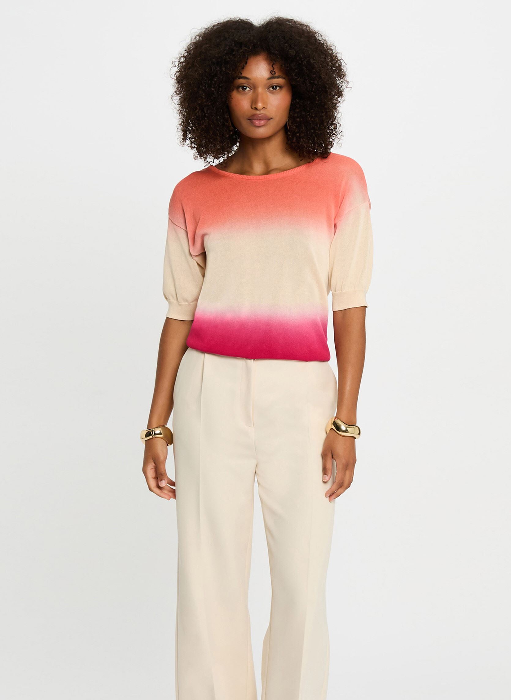 Pull manches 34 imprimé femme - vue 2