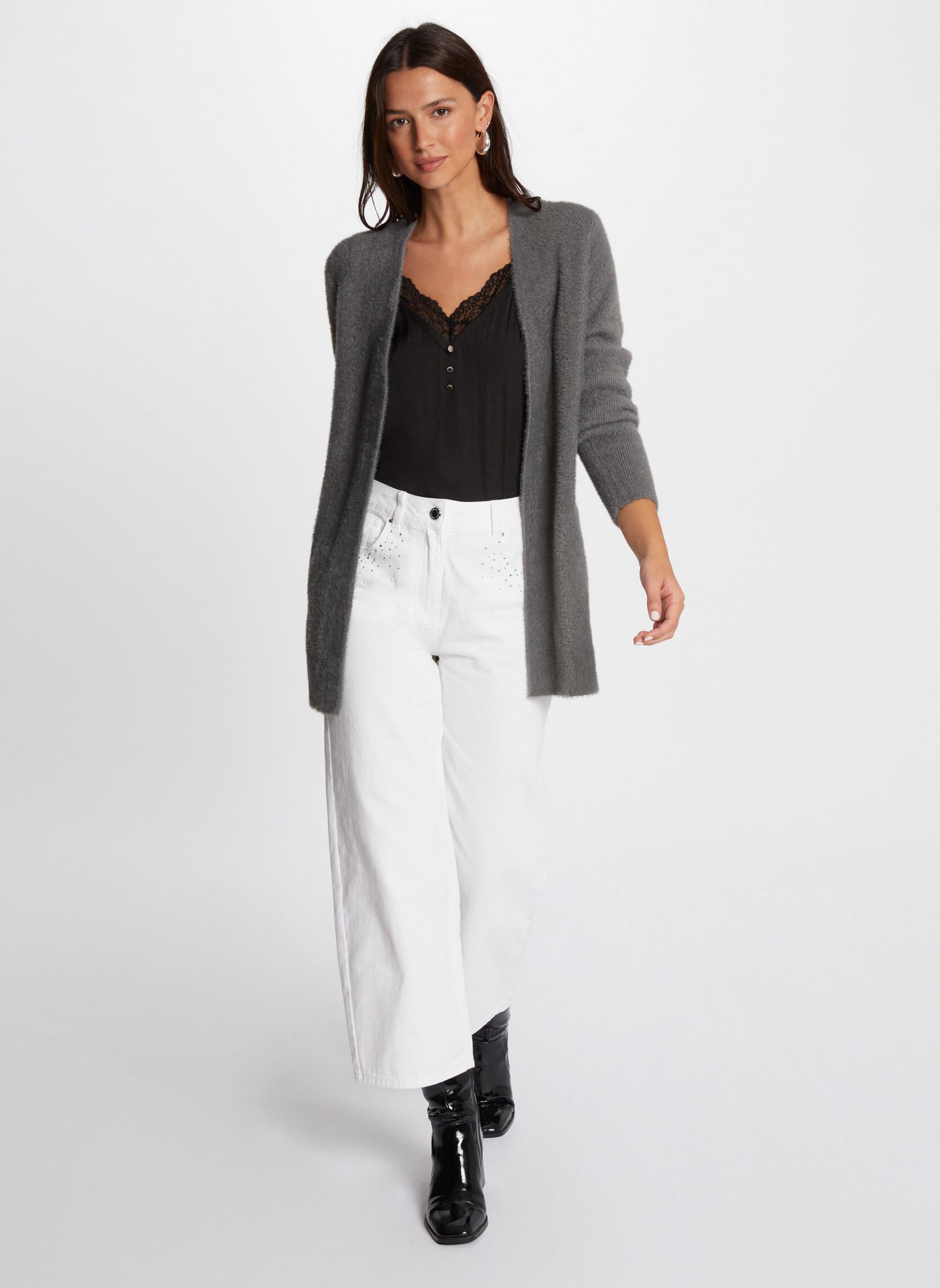 Gilets 222-MLOUIS femme gris Morgan Gilets 222-MLOUIS femme gris Gris chine moyen,GRIS CHINE MOYEN