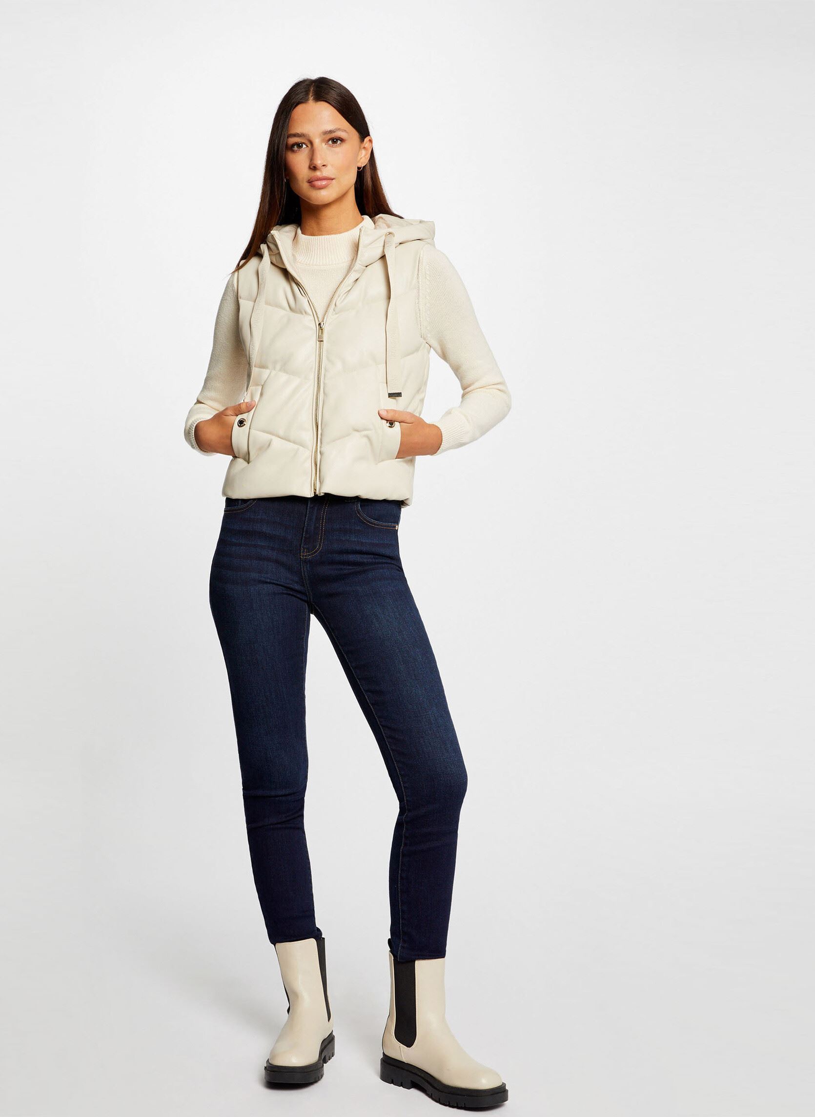 Doudounes sans manches 232-GSOLO femme blanc Morgan Doudounes sans manches 232-GSOLO femme blanc IVOIRE