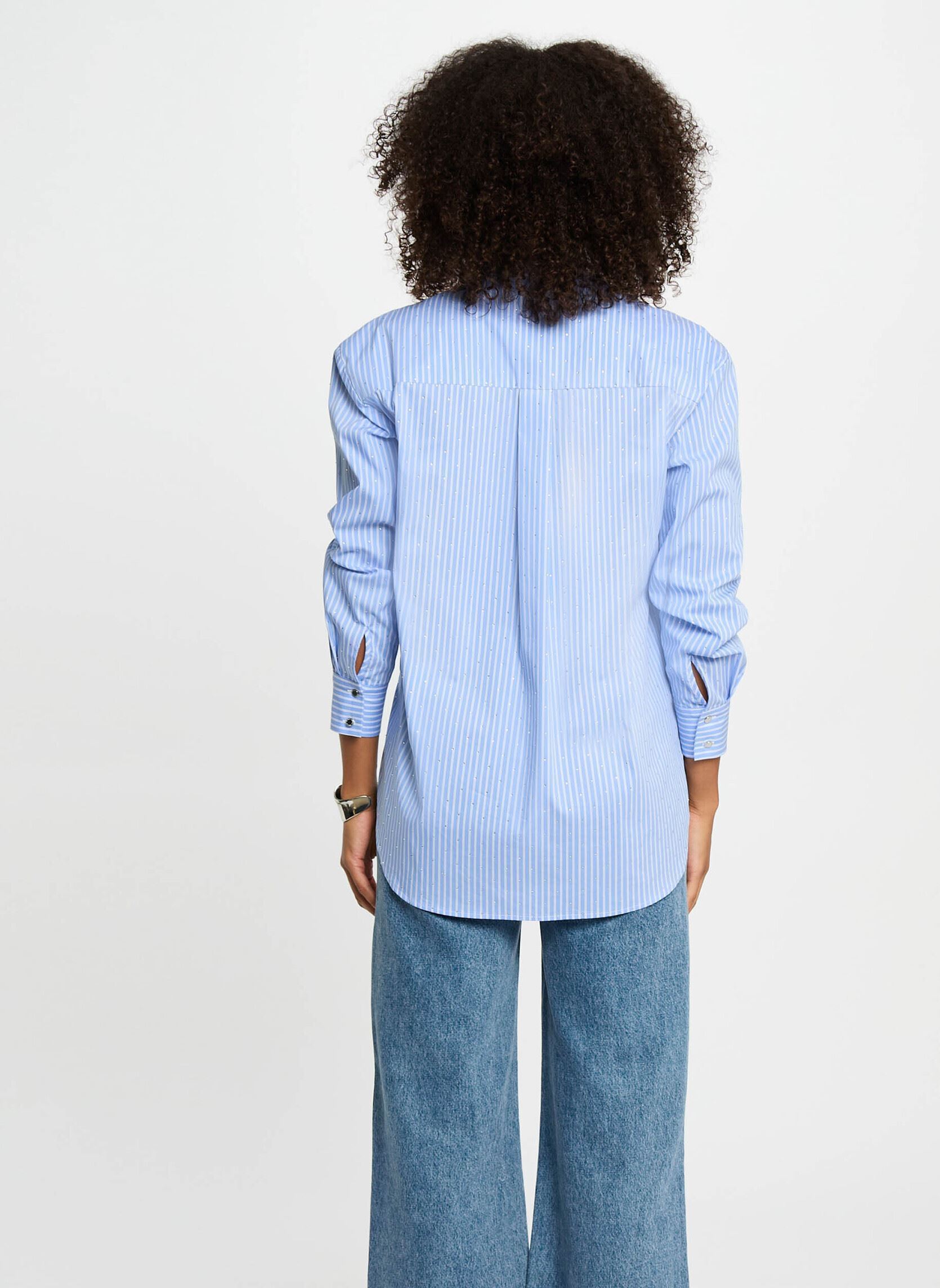 Chemises manches longues 252-CRAY femme bleu Morgan Chemises manches longues 252-CRAY femme bleu CIEL M