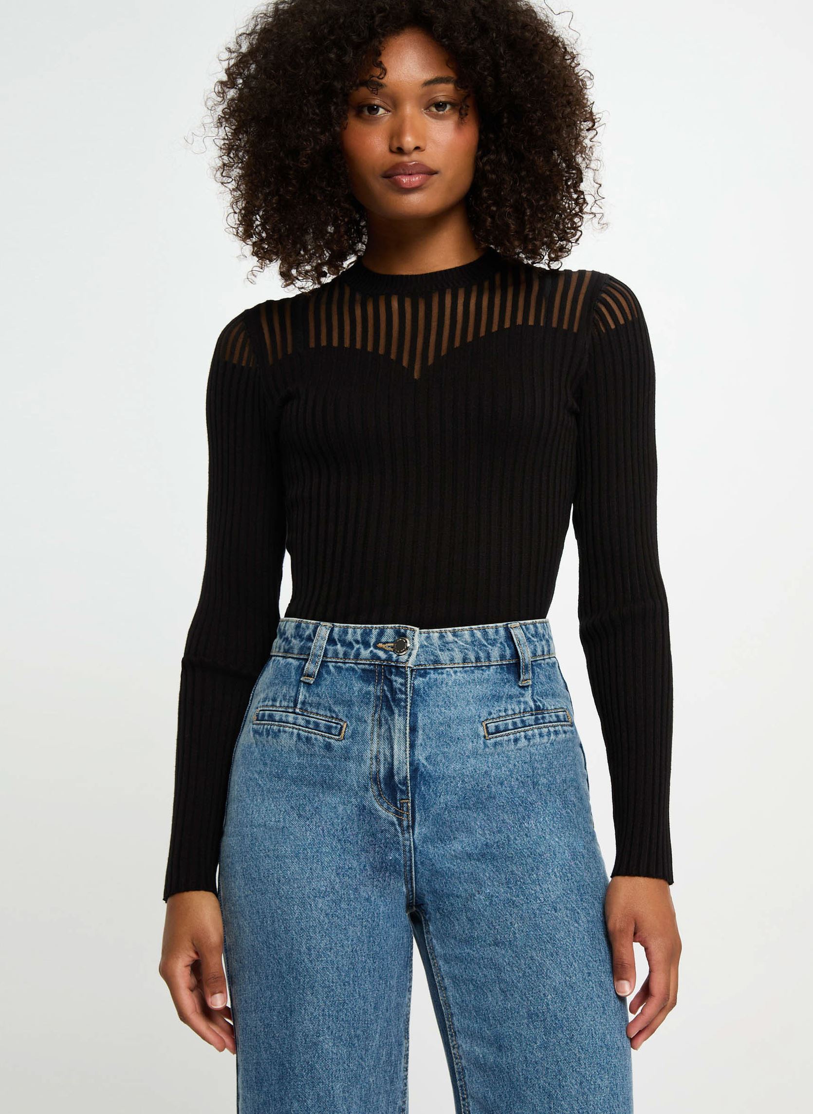 Morgan Pull torsadé cintré pour femme - vue 1
