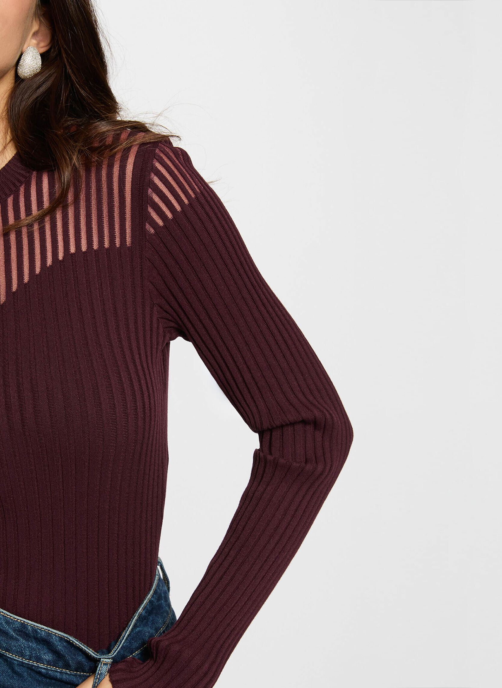 Pulls 252-MAMDO femme violet Morgan Pulls 252-MAMDO femme violet PRUNE M