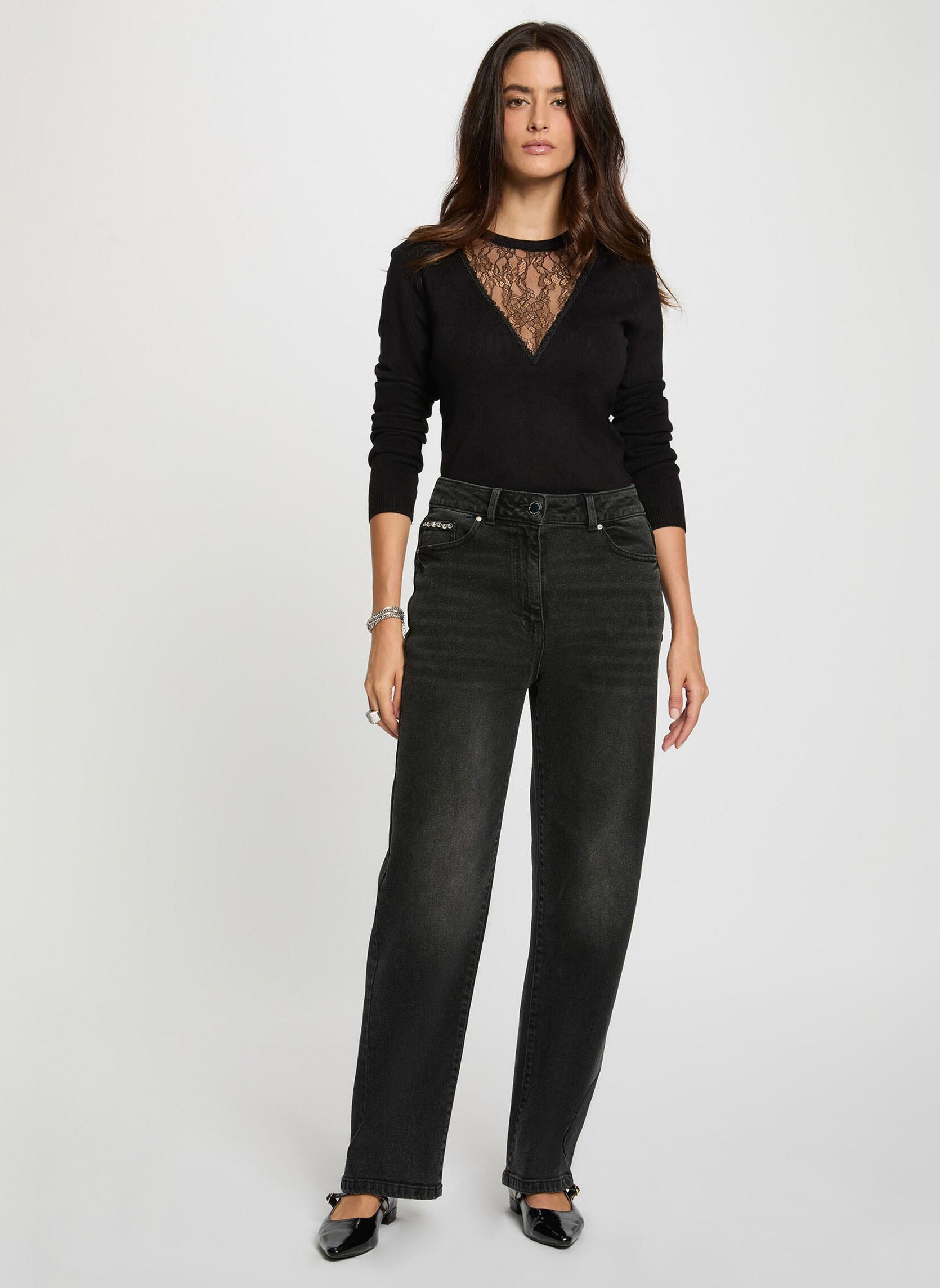 Pulls 252-MCHANTI femme noir Morgan Pulls 252-MCHANTI femme noir NOIR M