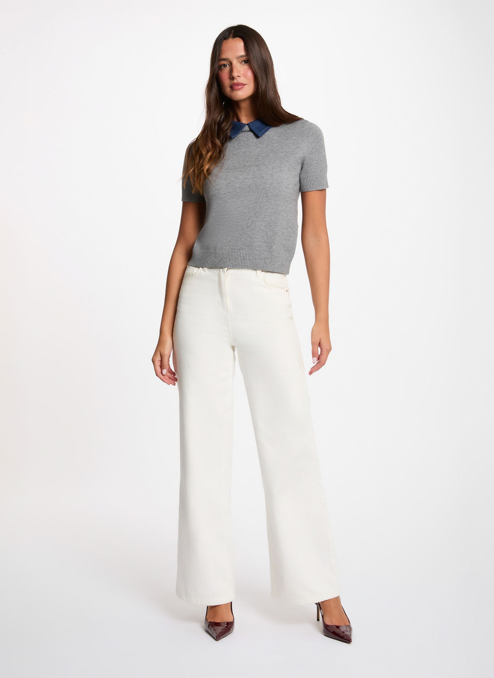 Pulls 252-MJANO femme gris Morgan Pulls 252-MJANO femme gris GRIS MOYEN