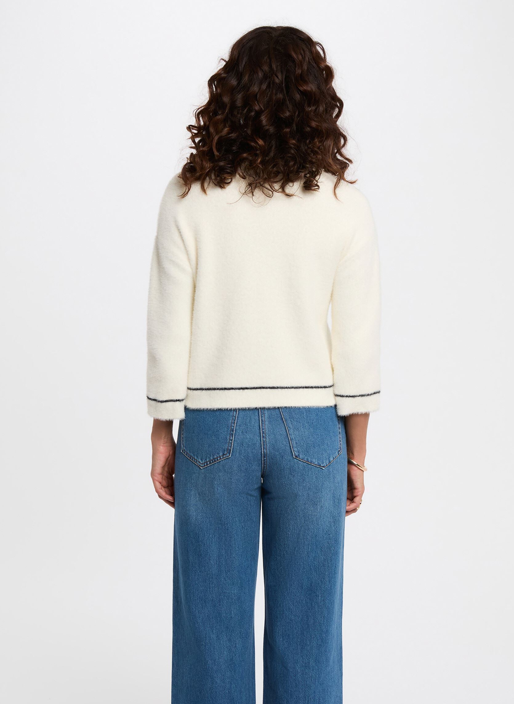 Strickjacken und Westen 252-MCLAIRE damen weiß Morgan Strickjacken und Westen 252-MCLAIRE damen weiß OFF WHITE M