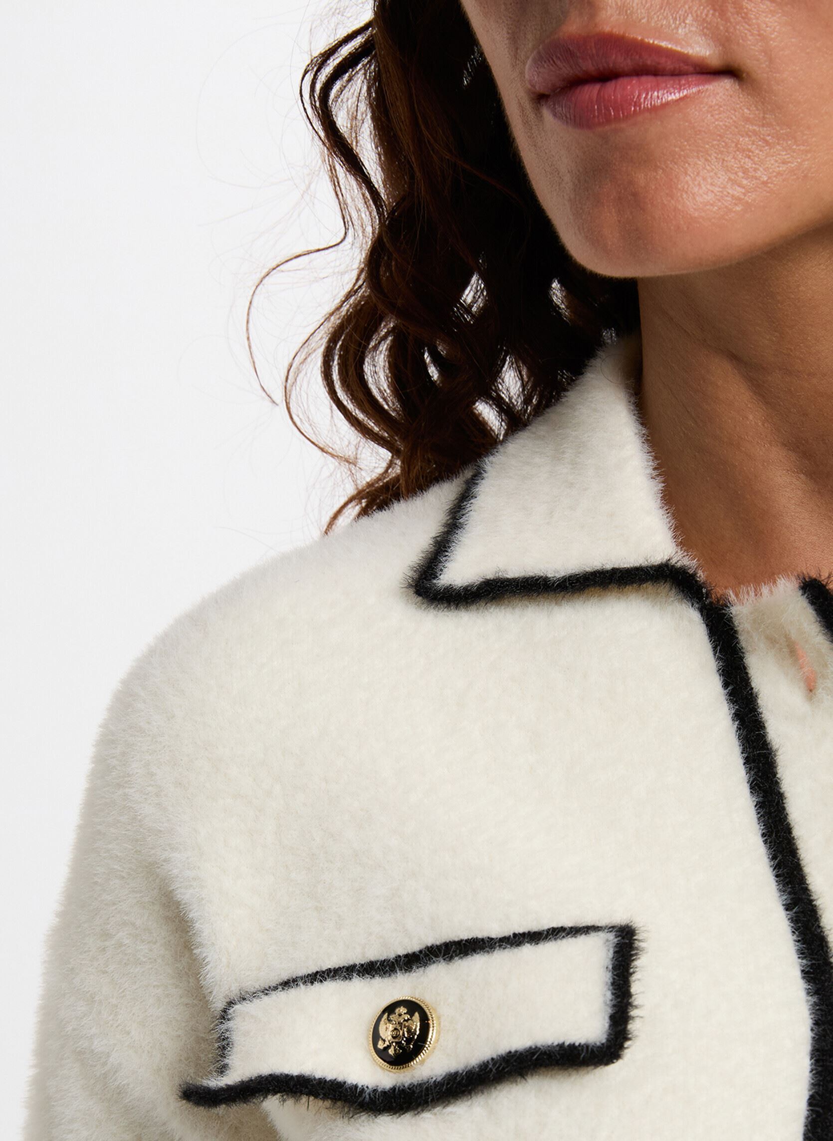 Strickjacken und Westen 252-MCLAIRE damen weiß Morgan Strickjacken und Westen 252-MCLAIRE damen weiß OFF WHITE M
