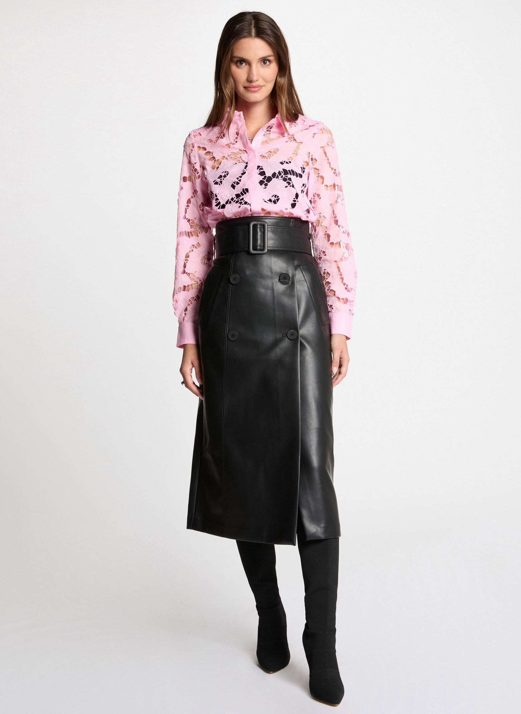 Jupes mi-longues 242-JADY femme noir Morgan Jupes mi-longues 242-JADY femme noir NOIR