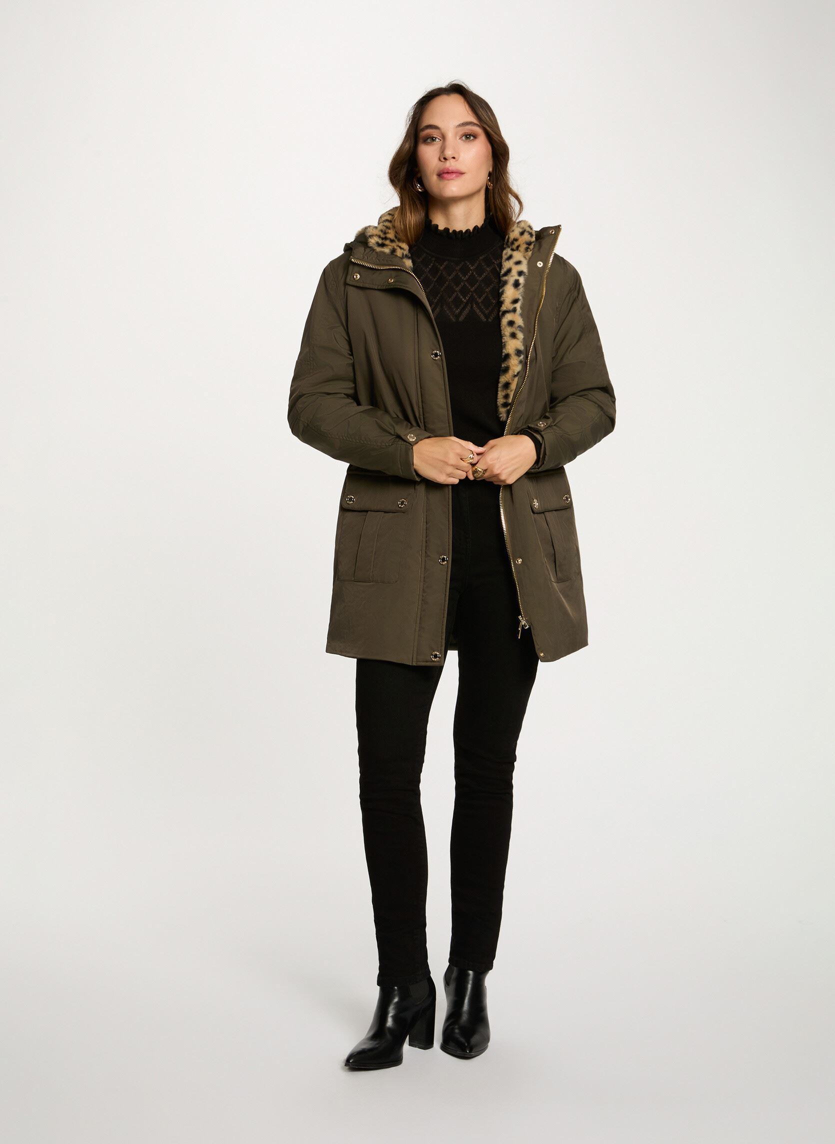 Winterjas 252-GOZEL dames groen Morgan Winterjas 252-GOZEL dames groen KAKI M