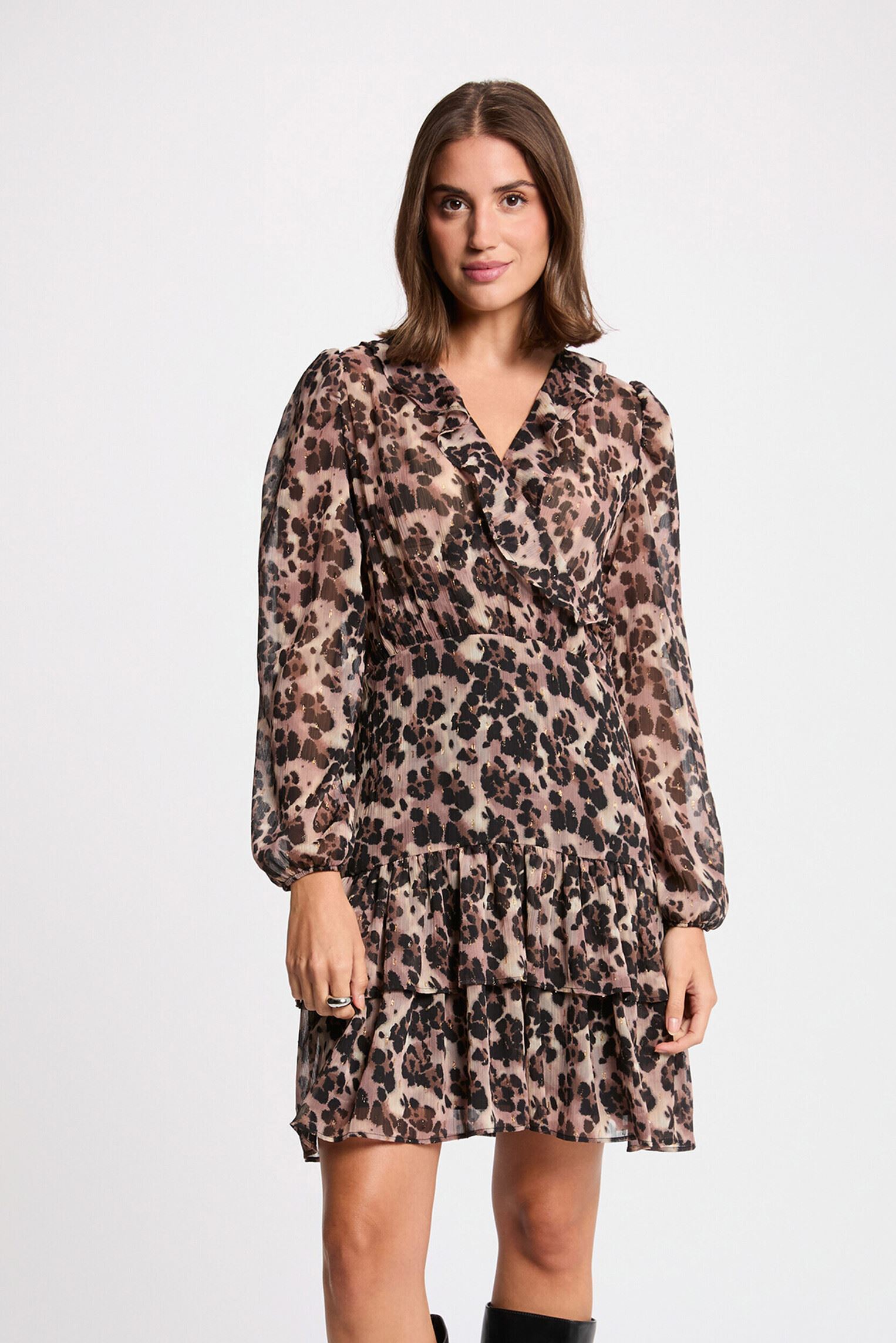 Robe courte col v femme - vue 6