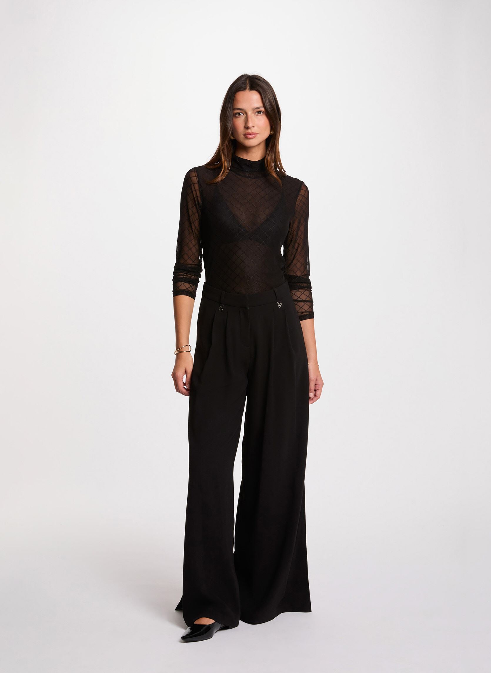 Tee-shirts manches longues 252-TMESH femme noir Morgan Tee-shirts manches longues 252-TMESH femme noir NOIR M