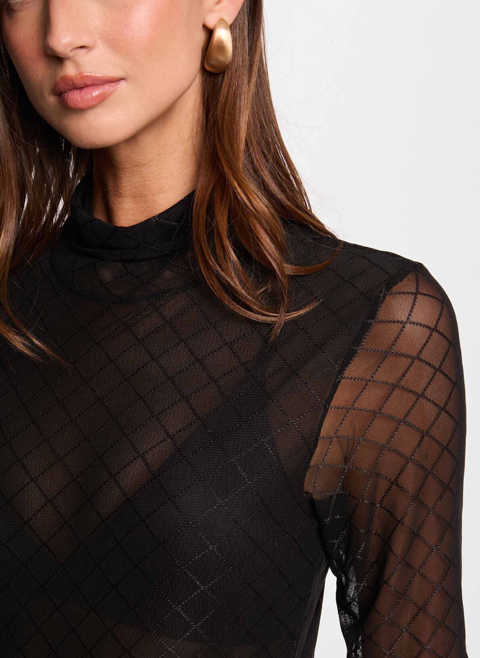 Tee-shirts manches longues 252-TMESH femme noir Morgan Tee-shirts manches longues 252-TMESH femme noir NOIR M