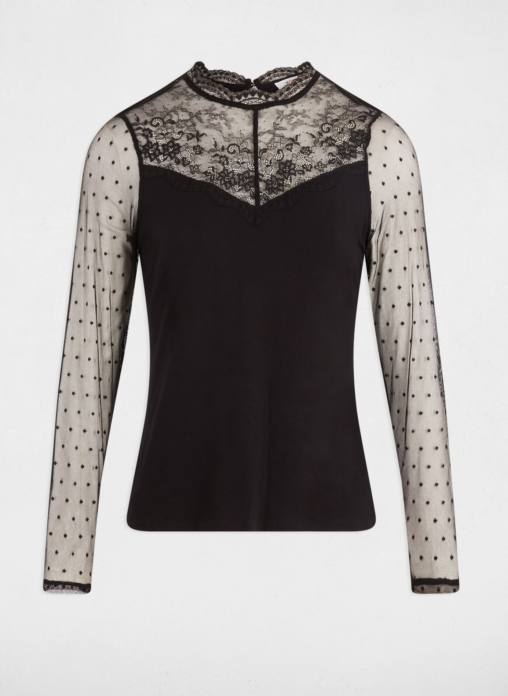T-shirts 252-TGLOW dames zwart Morgan T-shirts 252-TGLOW dames zwart NOIR