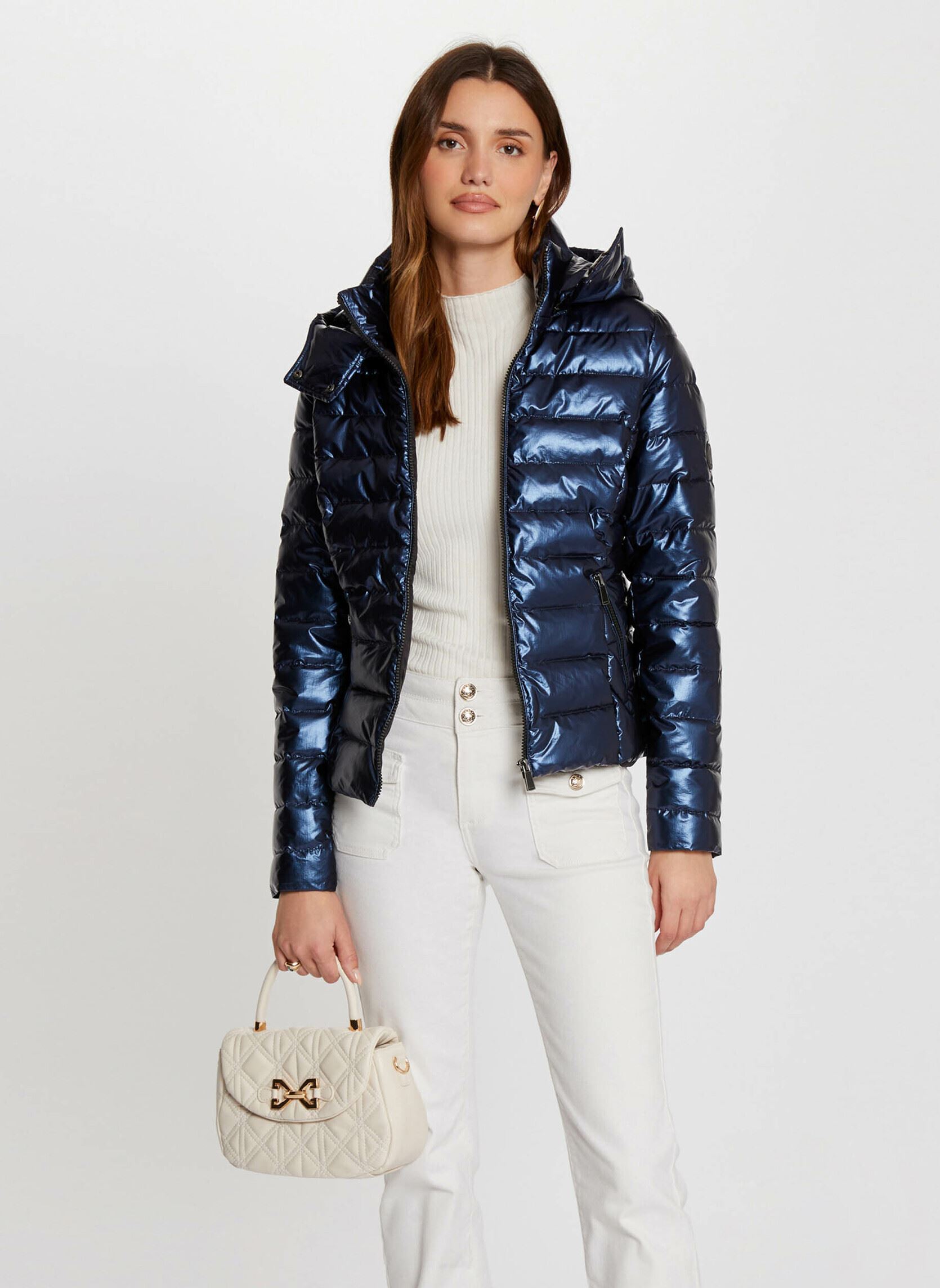 Doudoune métallisée à capuche femme - vue 3