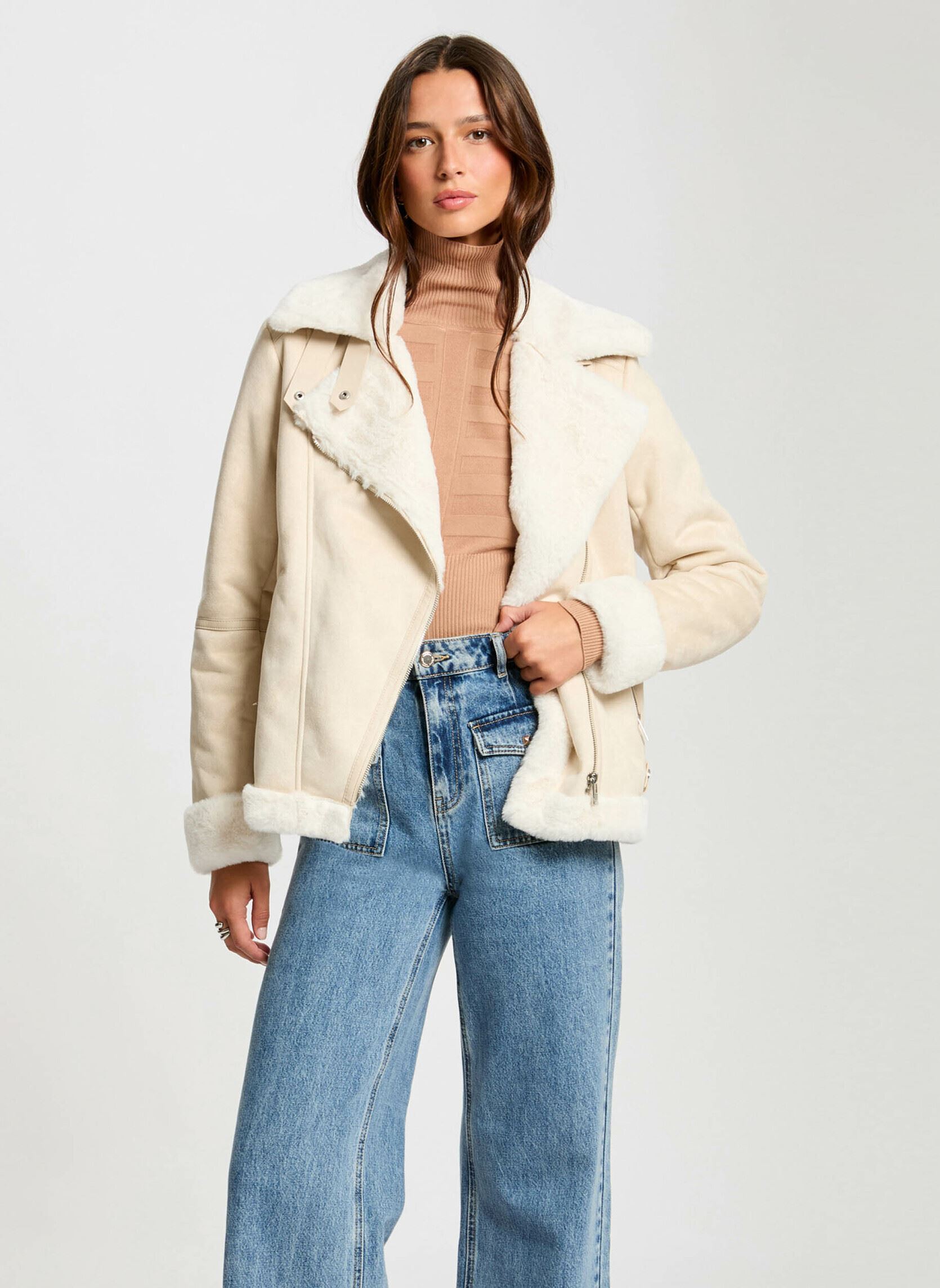 Blouson zippé suédine femme - vue 2