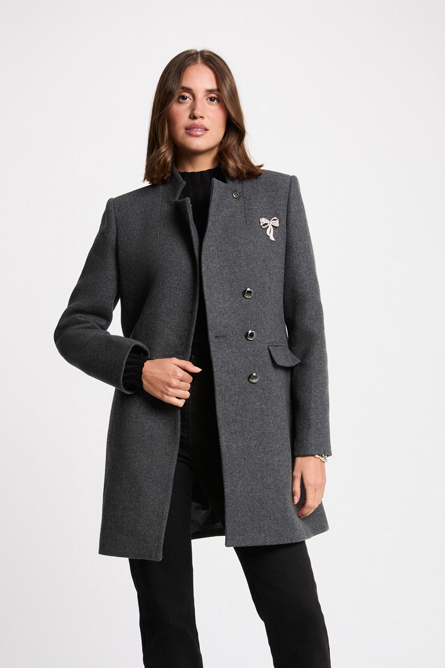 Manteau cintré bouclette femme - vue 3