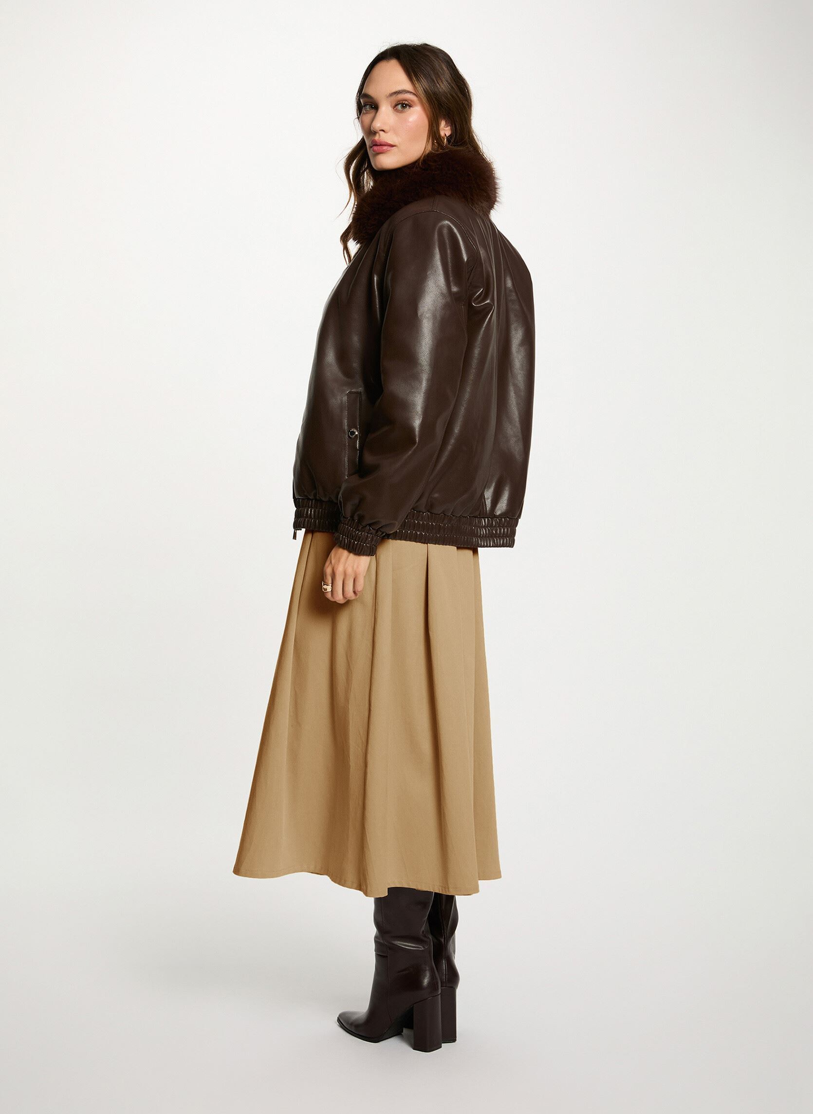 Vestes en cuir 252-GEMPER femme marron Morgan Vestes en cuir 252-GEMPER femme marron CAFE M
