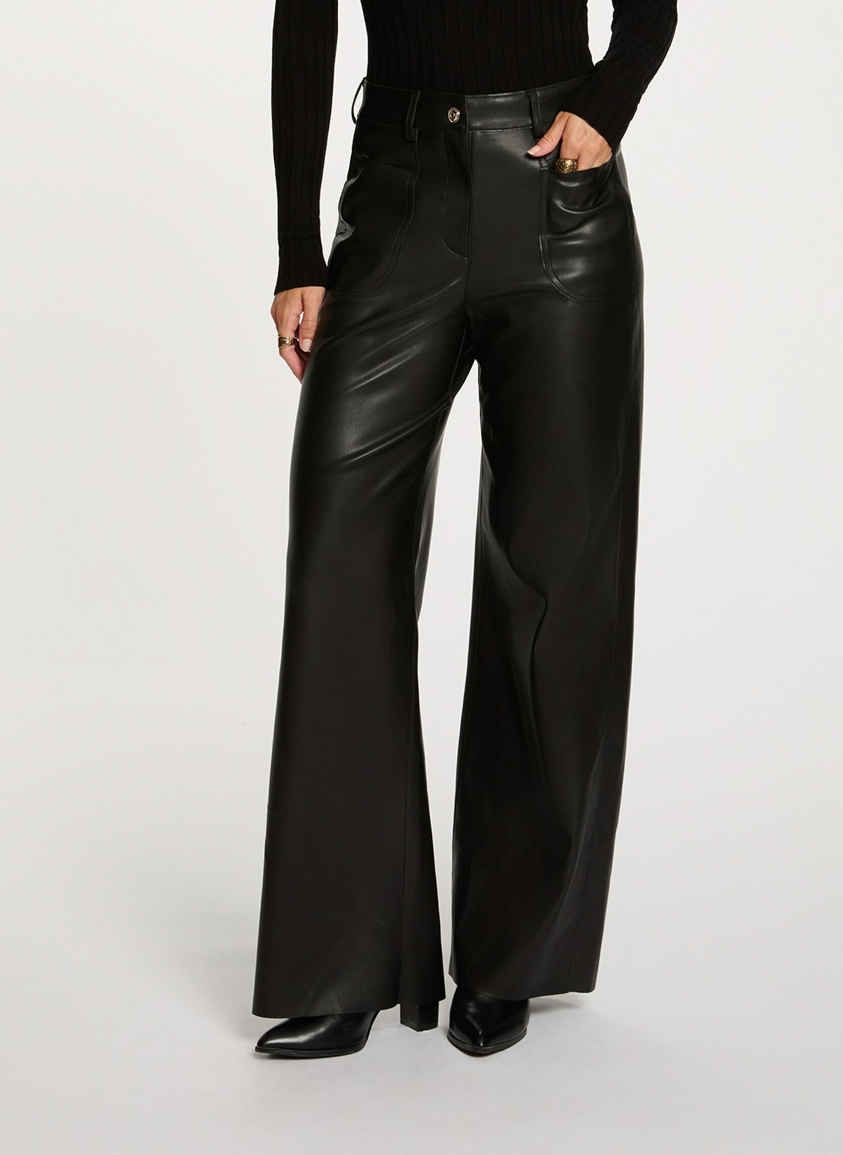 Pantalon large taille haute femme - vue 7