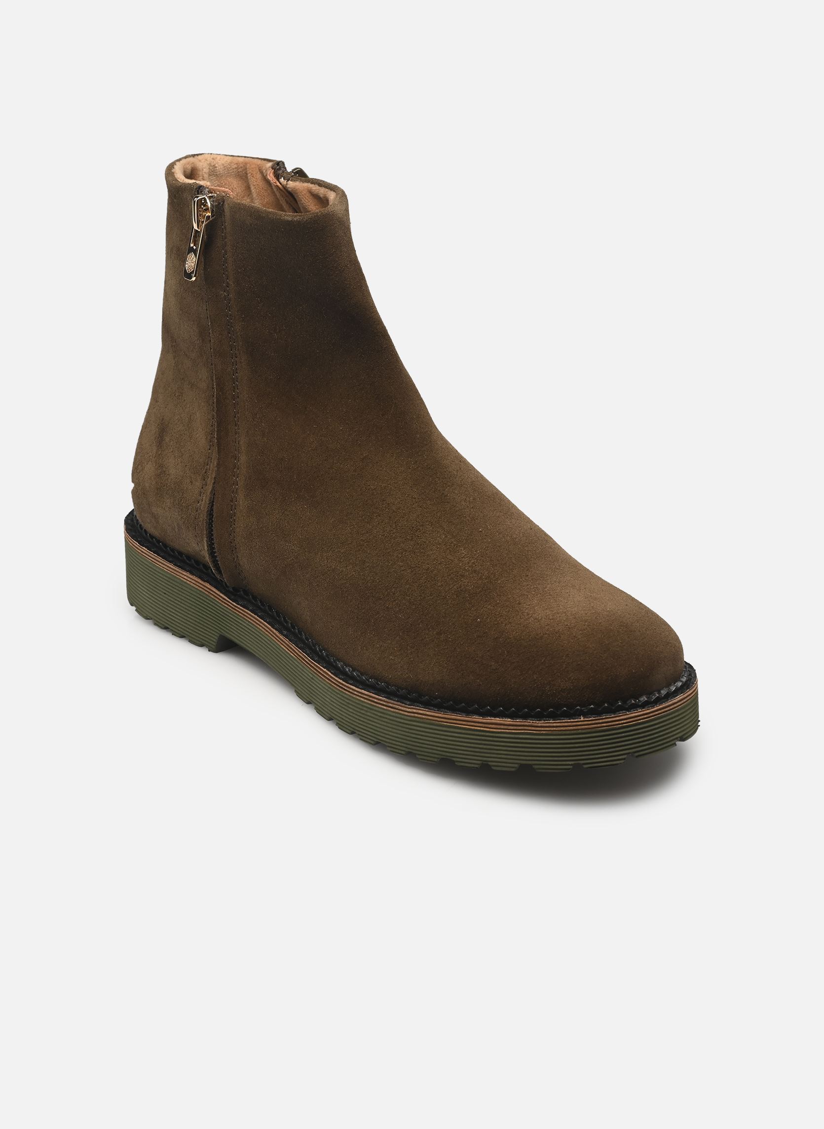 Bottines et boots ONDINE femme vert Karston Bottines et boots ONDINE femme vert Croute Kaki