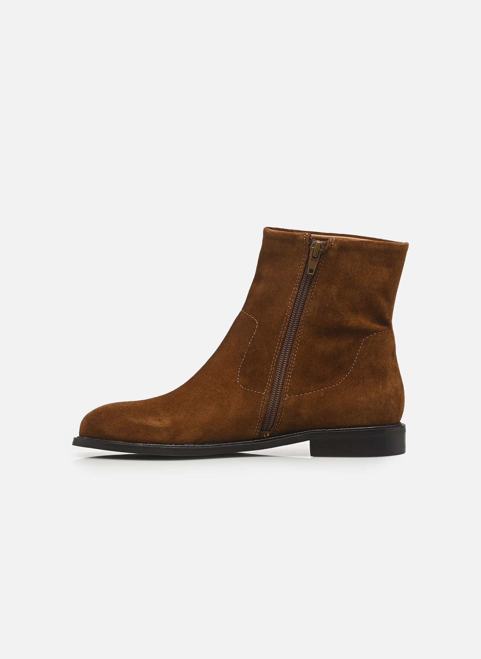 Bottines et boots EOLINE femme marron Karston Bottines et boots EOLINE femme marron CROUTE CAMEL
