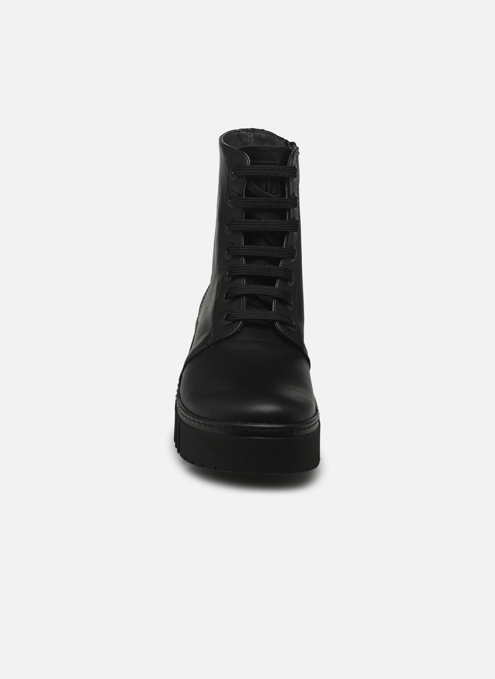 Geschnürte Stiefeletten BRIGHTON 1517 damen schwarz Art Geschnürte Stiefeletten BRIGHTON 1517 damen schwarz BLACK