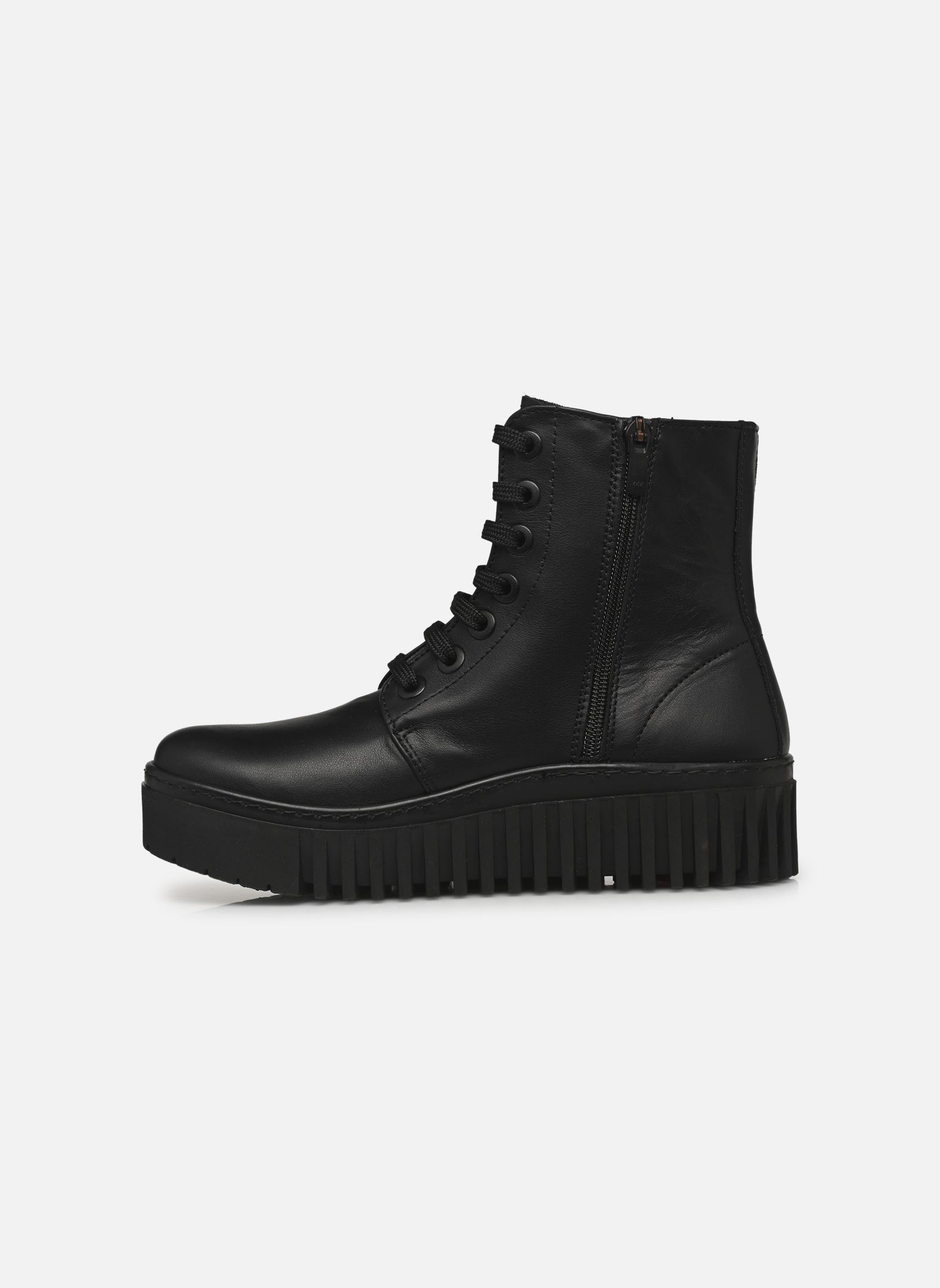 Geschnürte Stiefeletten BRIGHTON 1517 damen schwarz Art Geschnürte Stiefeletten BRIGHTON 1517 damen schwarz BLACK