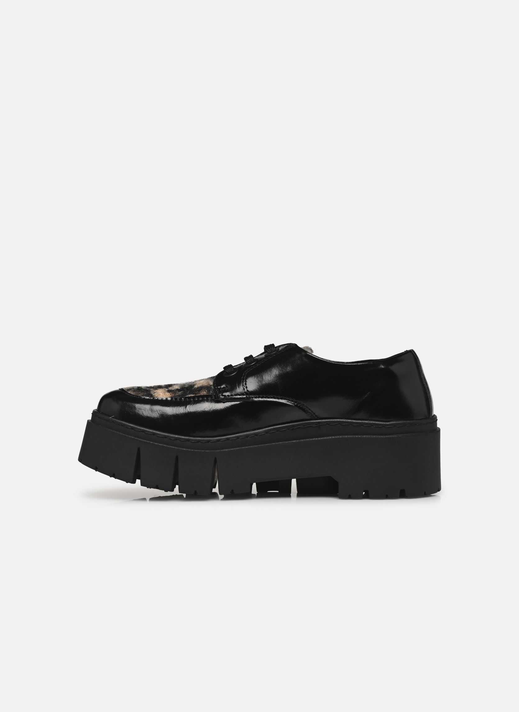 Derbies LEEDS 1765 femme noir Art Derbies LEEDS 1765 femme noir Black/leopard
