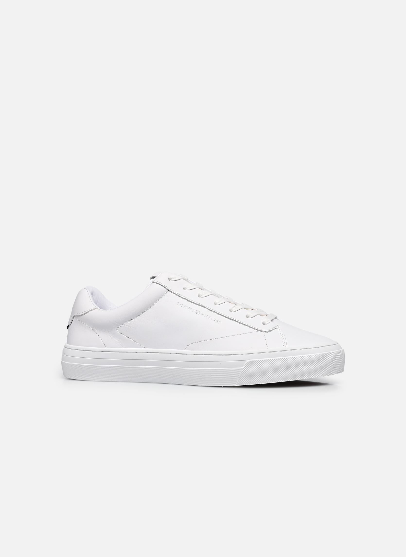 Baskets PREMIUM DRESS CUPSOLE LTH homme blanc Tommy Hilfiger Baskets PREMIUM DRESS CUPSOLE LTH homme blanc WHITE