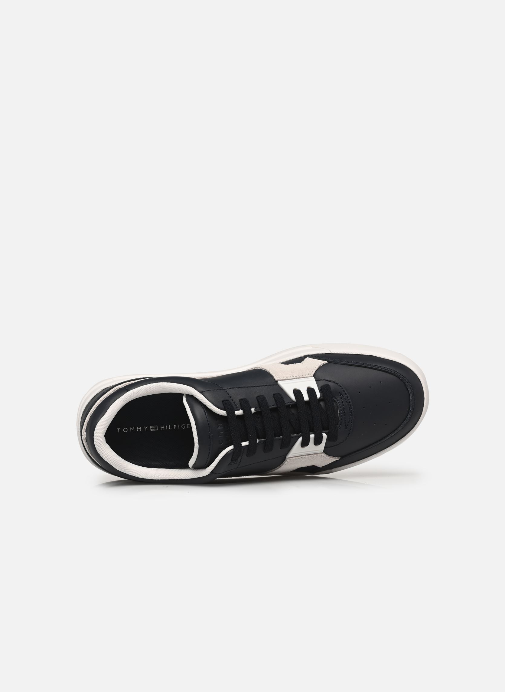 Niedrige Sneaker TH COURT CRAFT LTH MIX herren blau Tommy Hilfiger Niedrige Sneaker TH COURT CRAFT LTH MIX herren blau BLUE