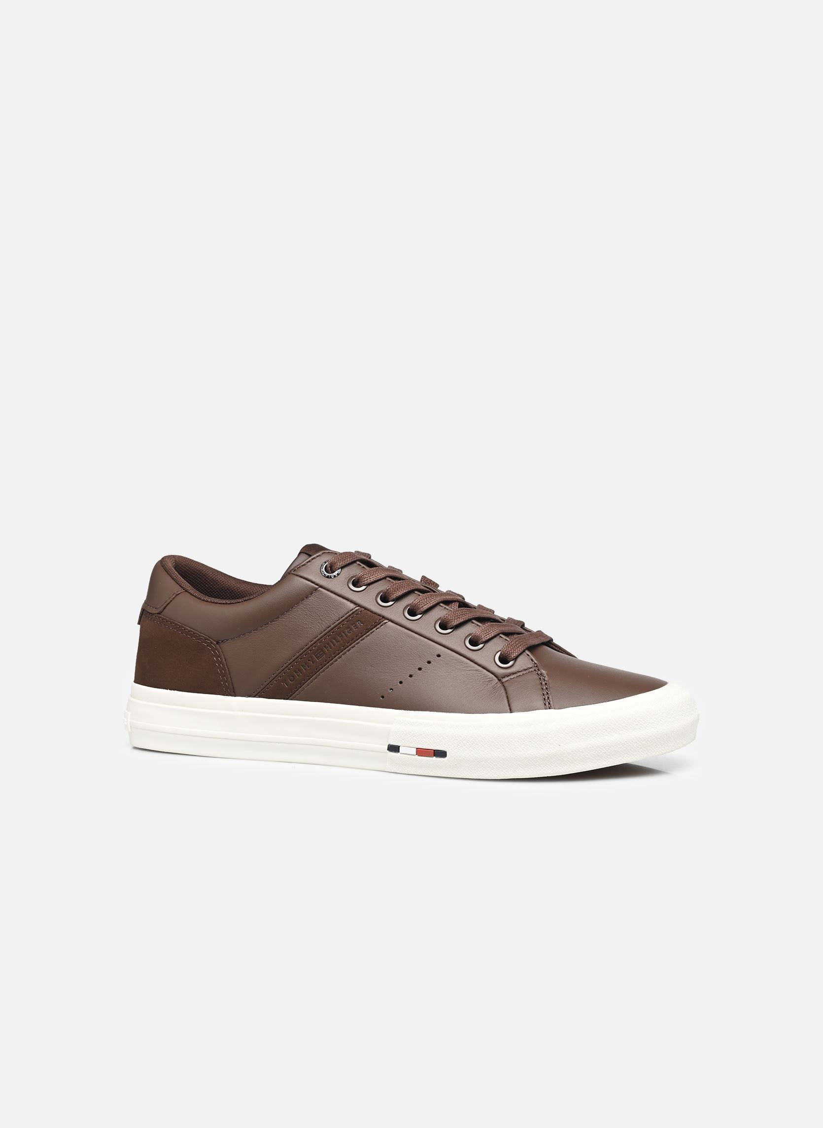 Baskets TH HI VULC LTH STREET homme marron Tommy Hilfiger Baskets TH HI VULC LTH STREET homme marron BROWN