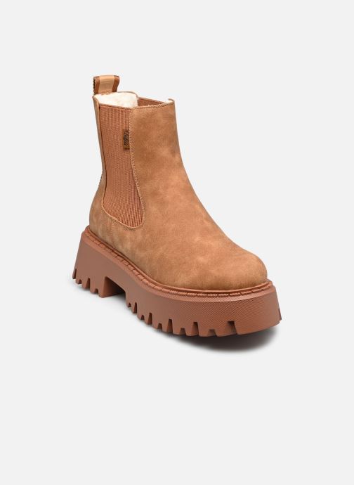 Buffalo Bottines basses Aspen Chelsea Warm femme marron