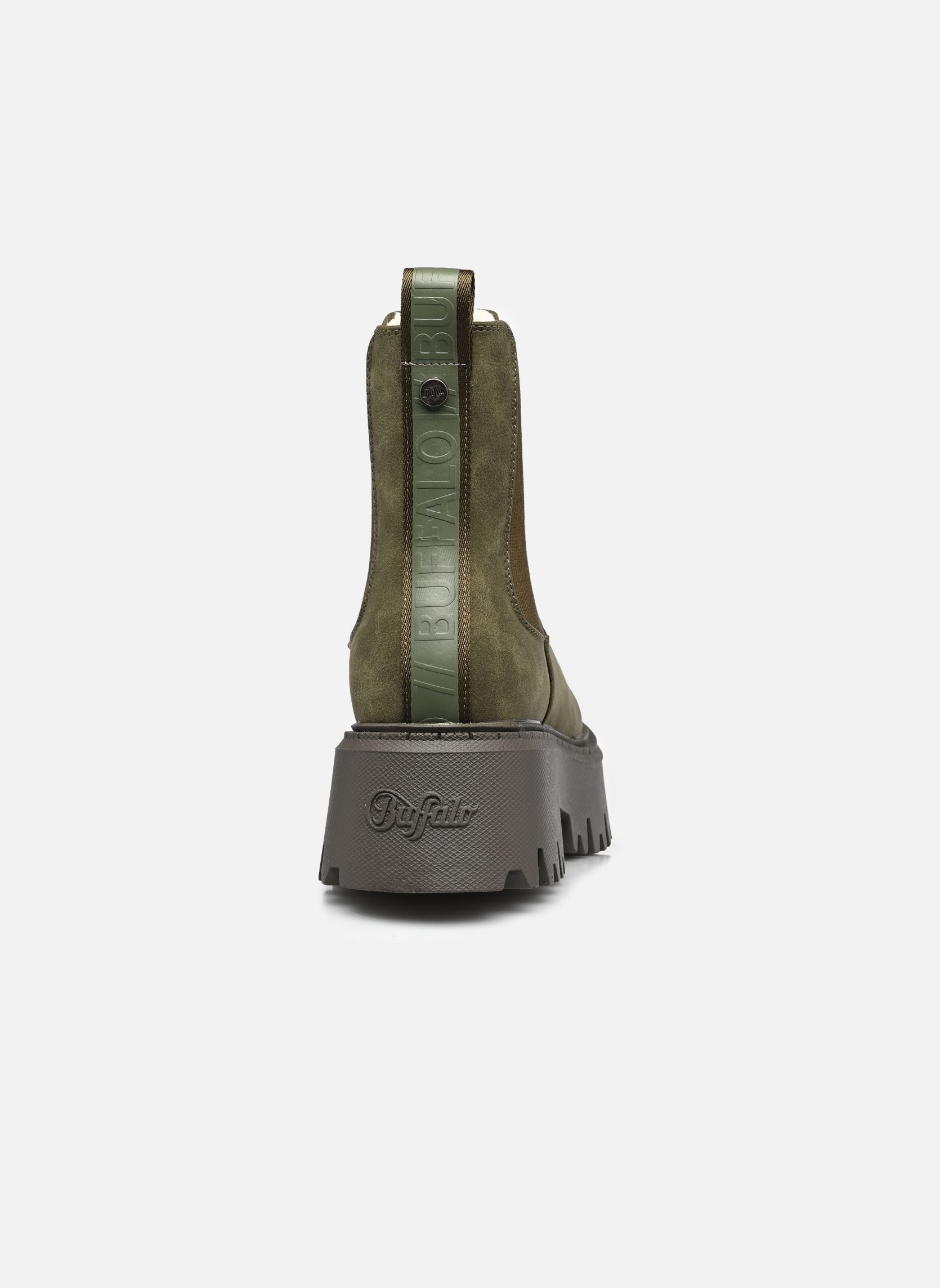 Lage enkellaarsjes Aspen Chelsea Warm dames groen Buffalo Lage enkellaarsjes Aspen Chelsea Warm dames groen KHAKI
