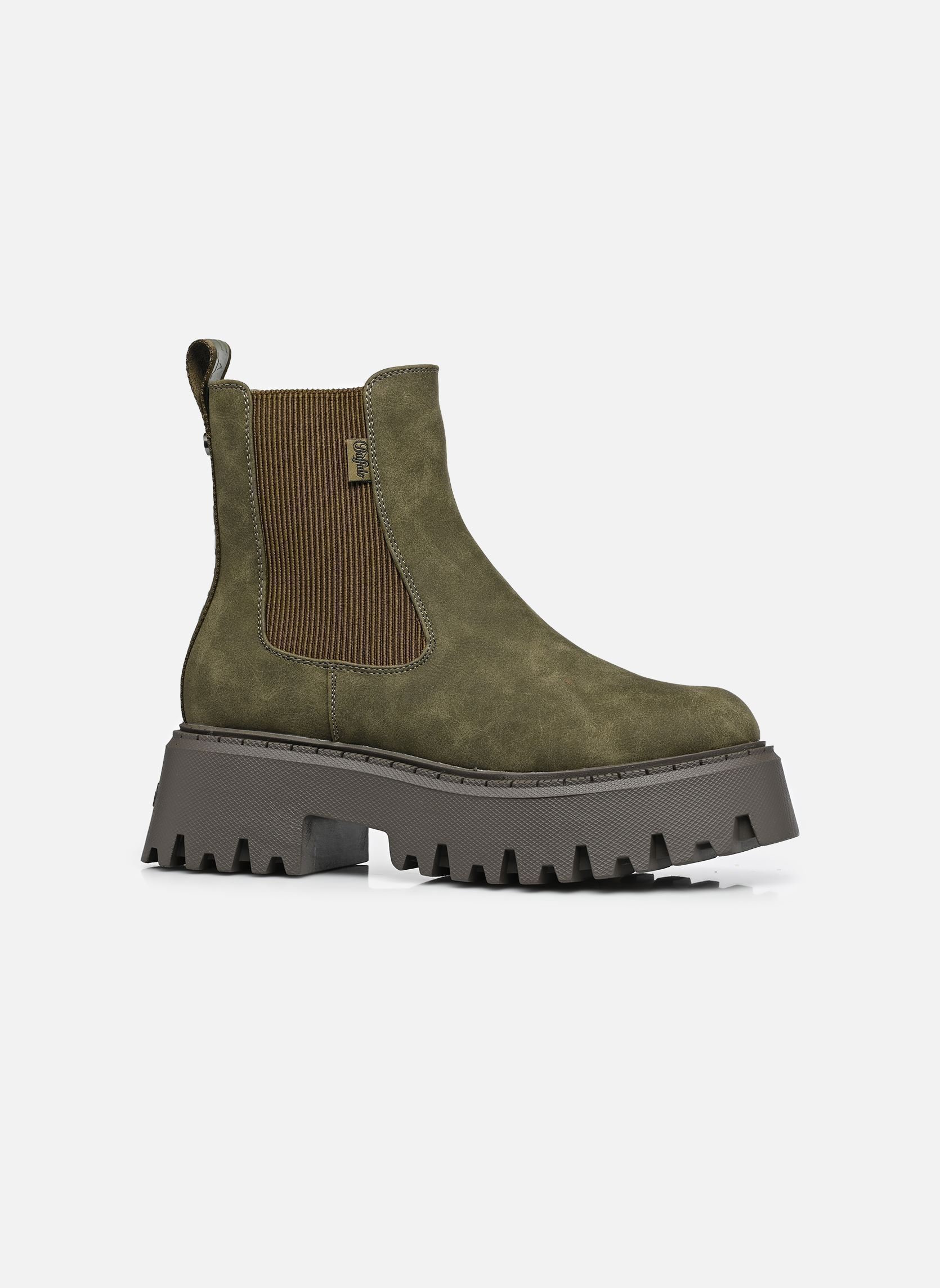 Lage enkellaarsjes Aspen Chelsea Warm dames groen Buffalo Lage enkellaarsjes Aspen Chelsea Warm dames groen KHAKI