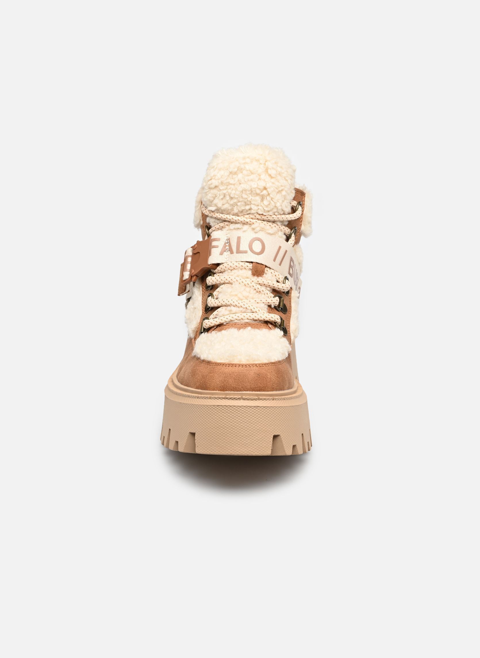 Geschnürte Stiefeletten Aspen Com Mid Warm damen braun Buffalo Geschnürte Stiefeletten Aspen Com Mid Warm damen braun BEIGE/COGNAC