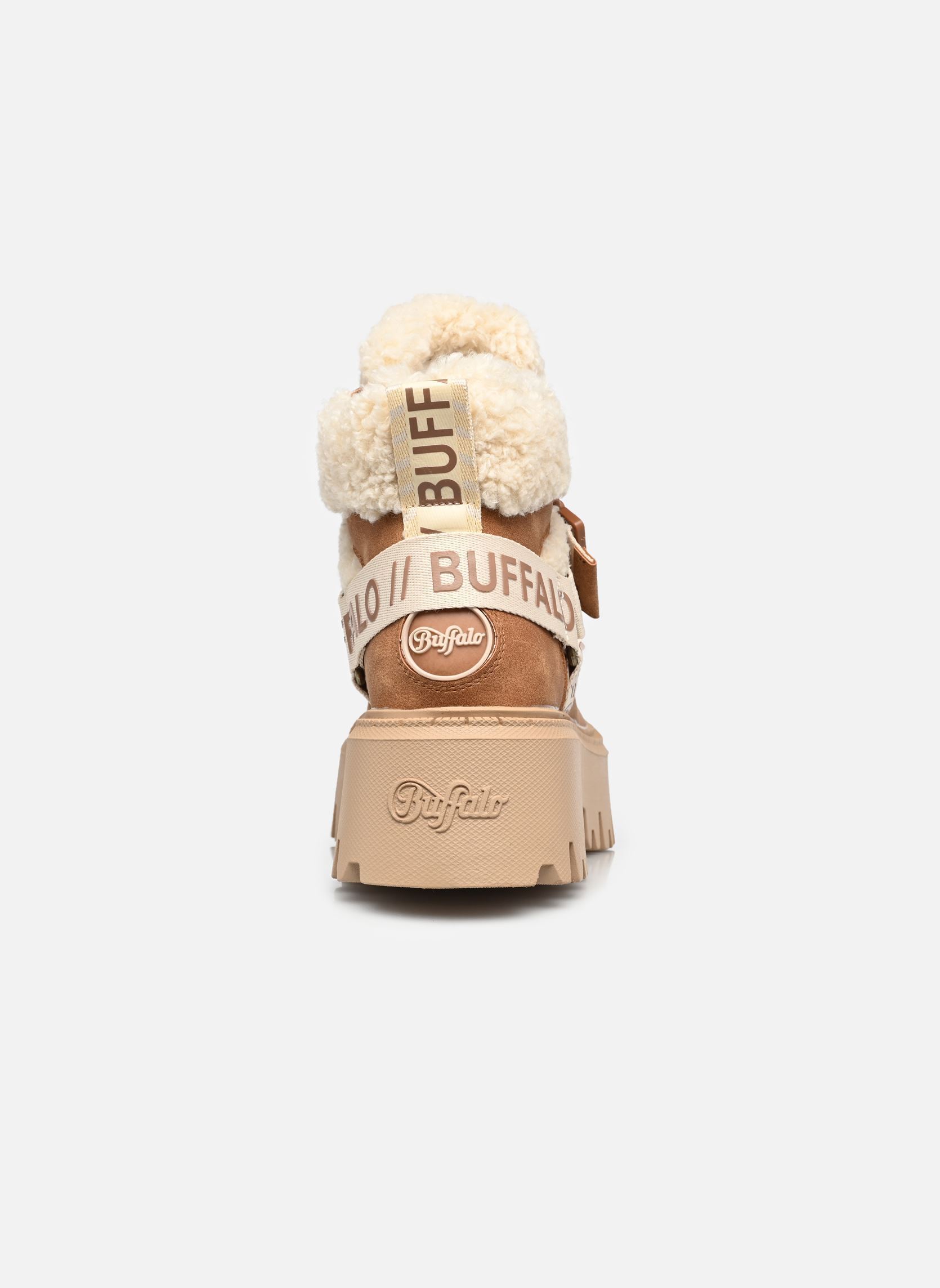 Geschnürte Stiefeletten Aspen Com Mid Warm damen braun Buffalo Geschnürte Stiefeletten Aspen Com Mid Warm damen braun BEIGE/COGNAC