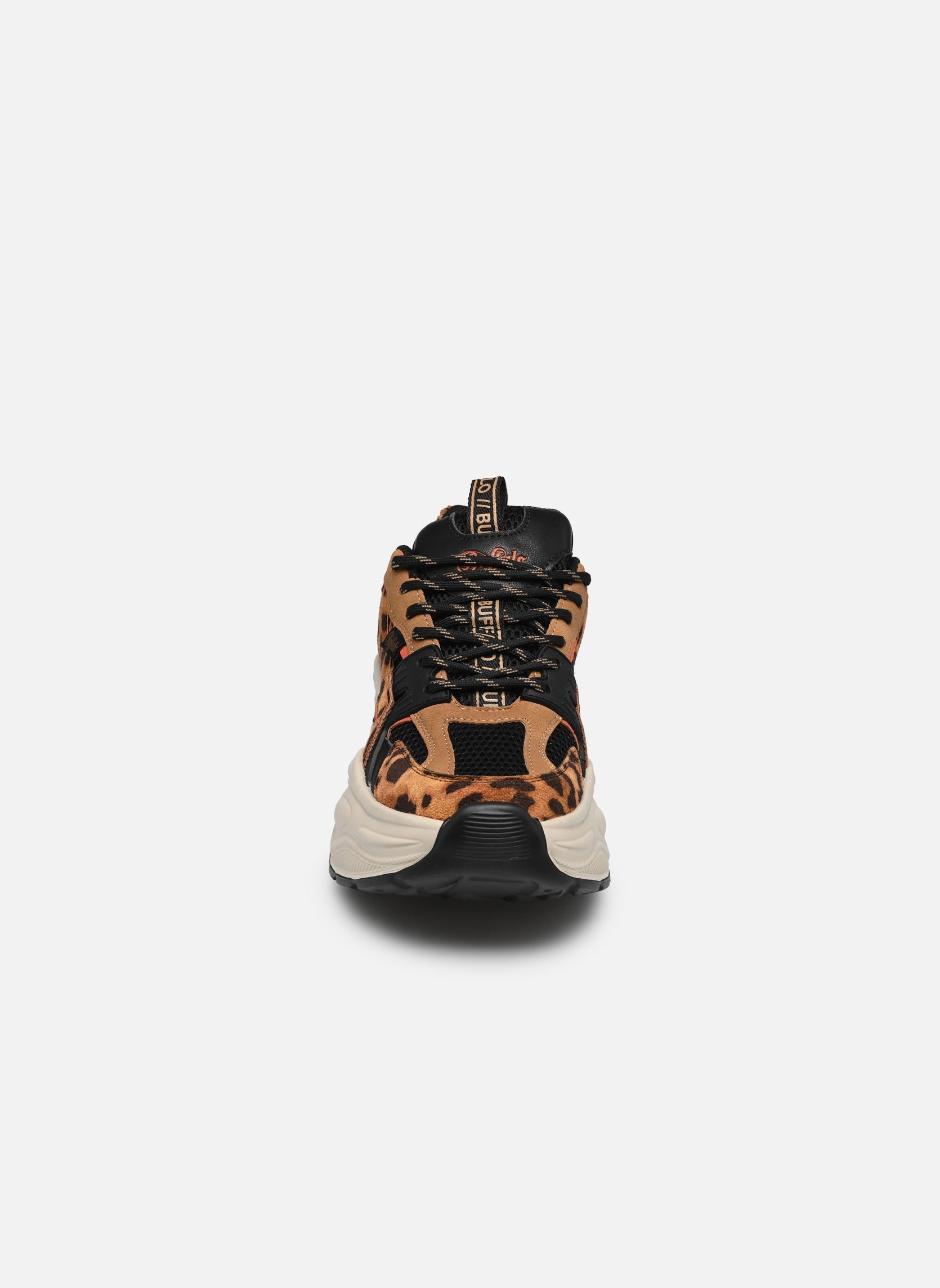 Baskets basses Yuno femme marron Buffalo Baskets basses Yuno femme marron BEIGE/BLACK/LEO