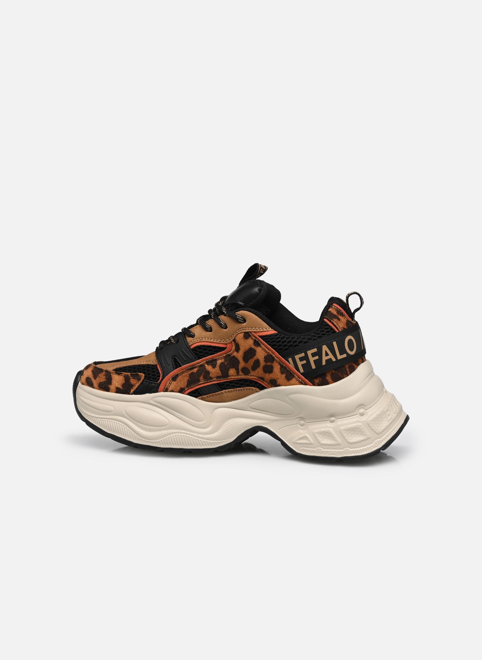 Baskets basses Yuno femme marron Buffalo Baskets basses Yuno femme marron BEIGE/BLACK/LEO