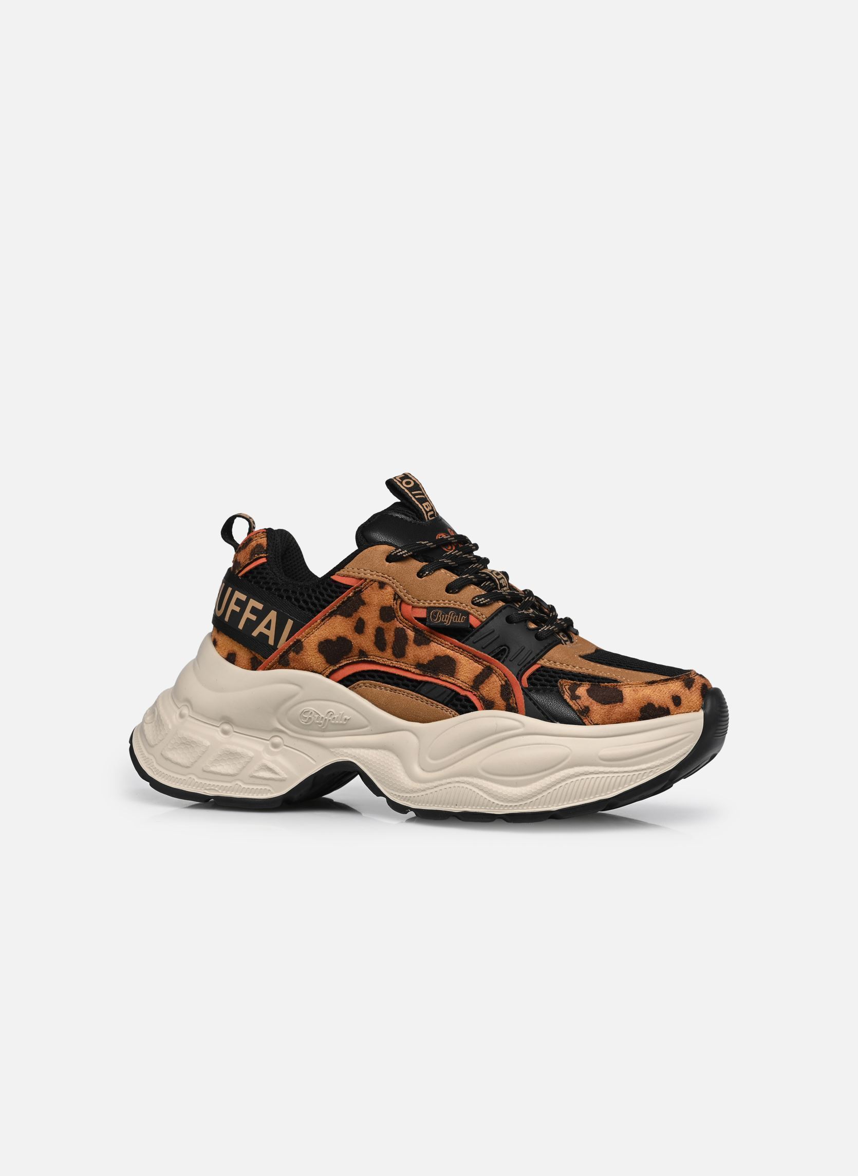 Baskets basses Yuno femme marron Buffalo Baskets basses Yuno femme marron BEIGE/BLACK/LEO