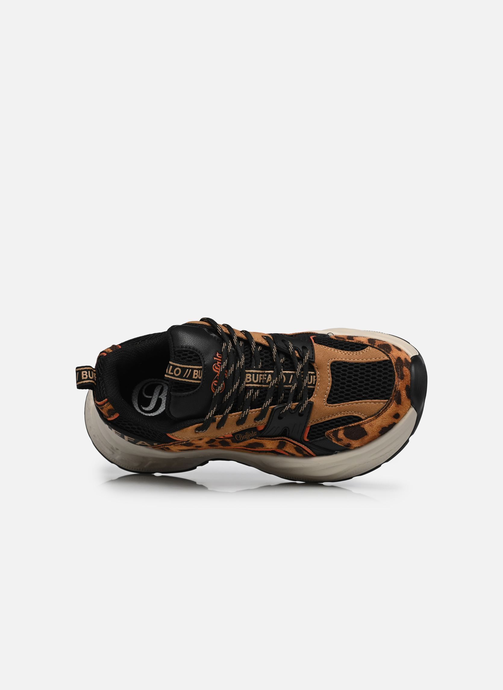 Baskets basses Yuno femme marron Buffalo Baskets basses Yuno femme marron BEIGE/BLACK/LEO