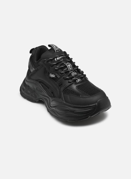 Buffalo Baskets compensées Yuno femme noir