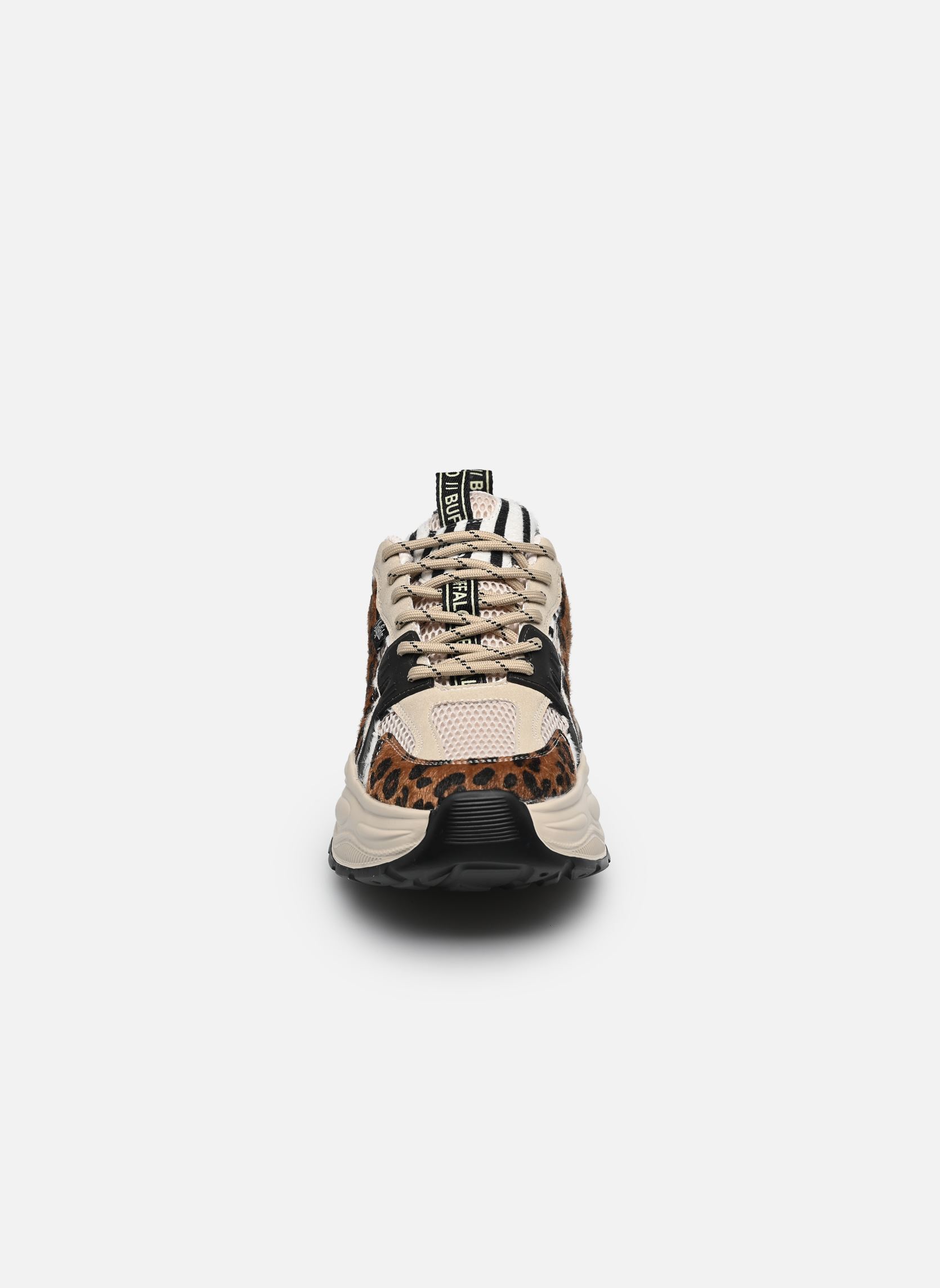 Baskets compensées Yuno femme beige Buffalo Baskets compensées Yuno femme beige BEIGE ANIMAL MIX