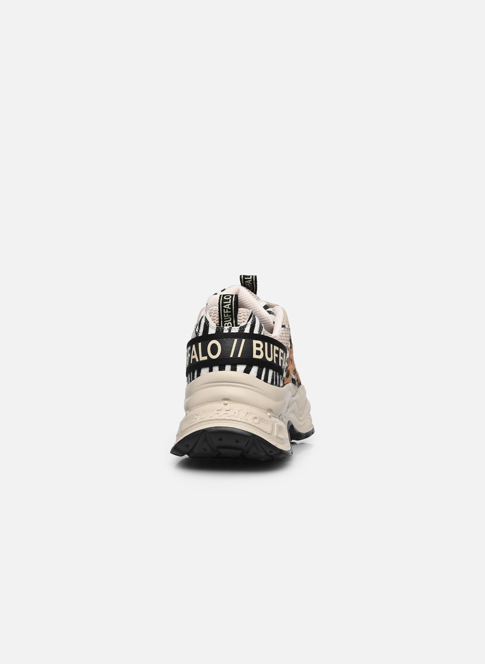 Baskets compensées Yuno femme beige Buffalo Baskets compensées Yuno femme beige BEIGE ANIMAL MIX