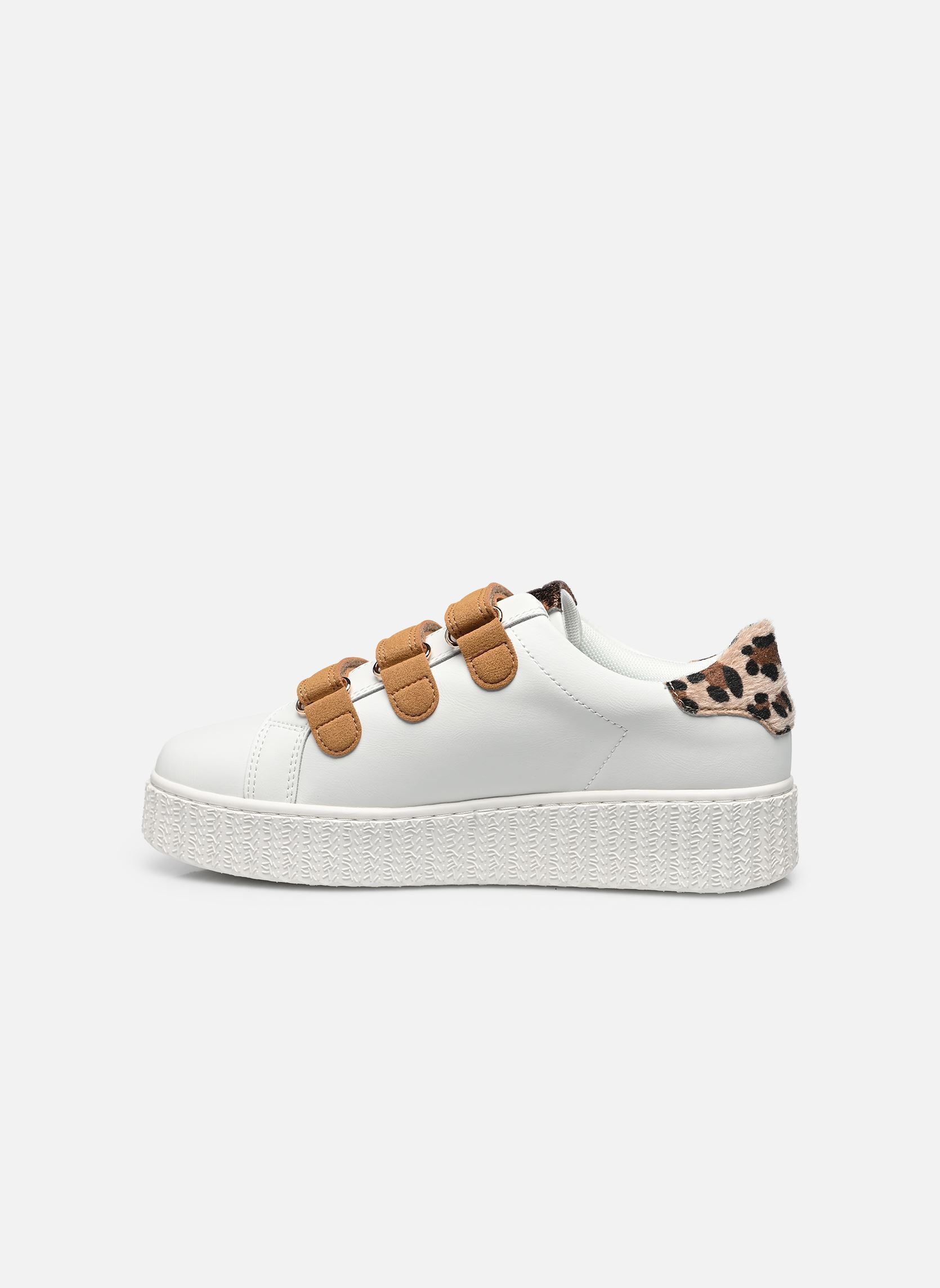 Baskets Delia femme blanc Vanessa Wu Baskets Delia femme blanc Camel