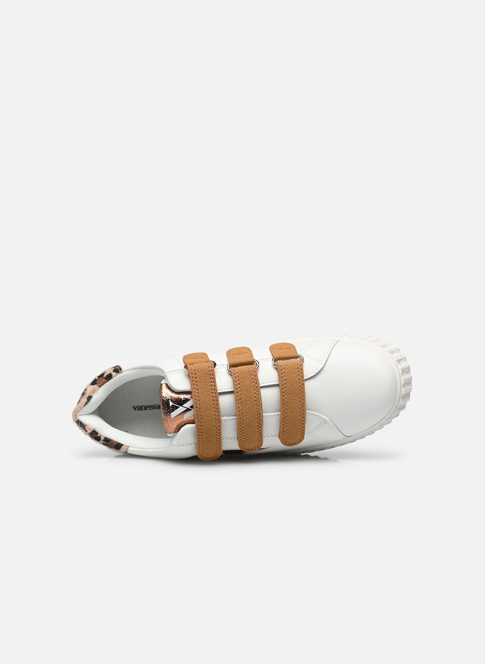 Baskets Delia femme blanc Vanessa Wu Baskets Delia femme blanc Camel