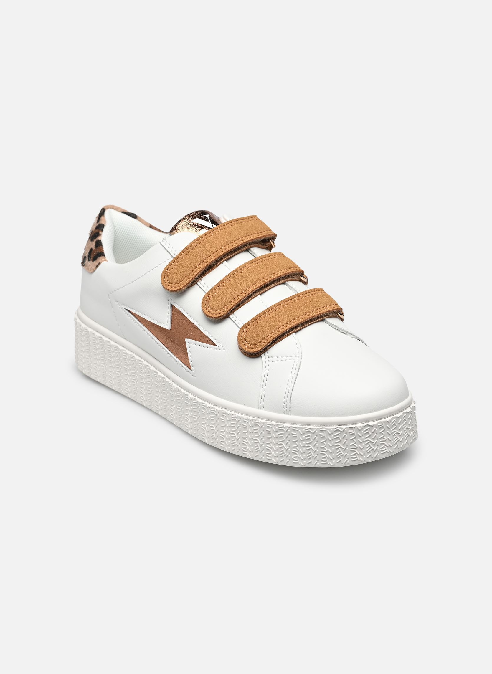 Baskets Delia femme blanc Vanessa Wu Baskets Delia femme blanc Camel
