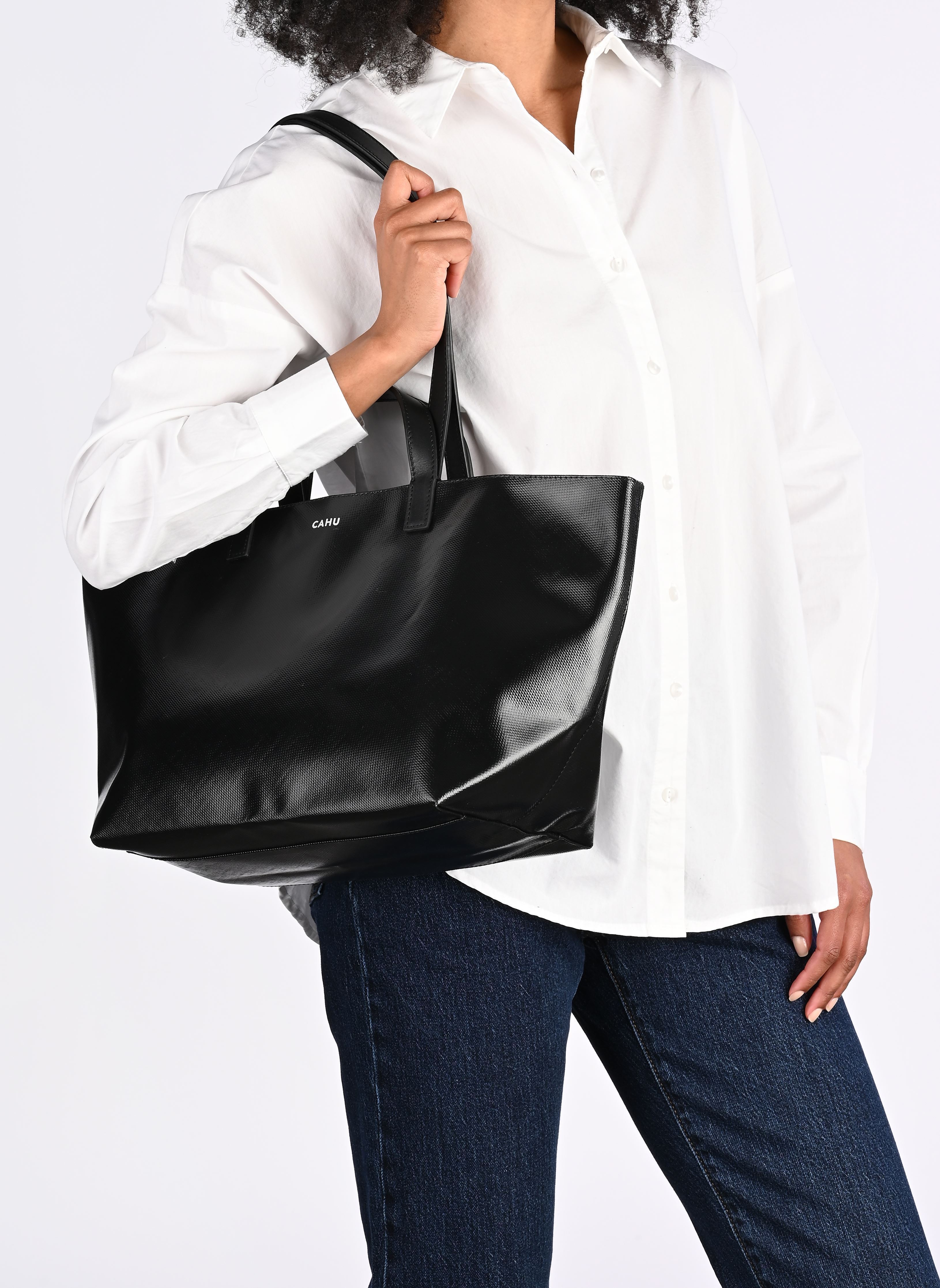 Grote winkelzak Pratique Zippé Small dames zwart CAHU Grote winkelzak Pratique Zippé Small dames zwart Black