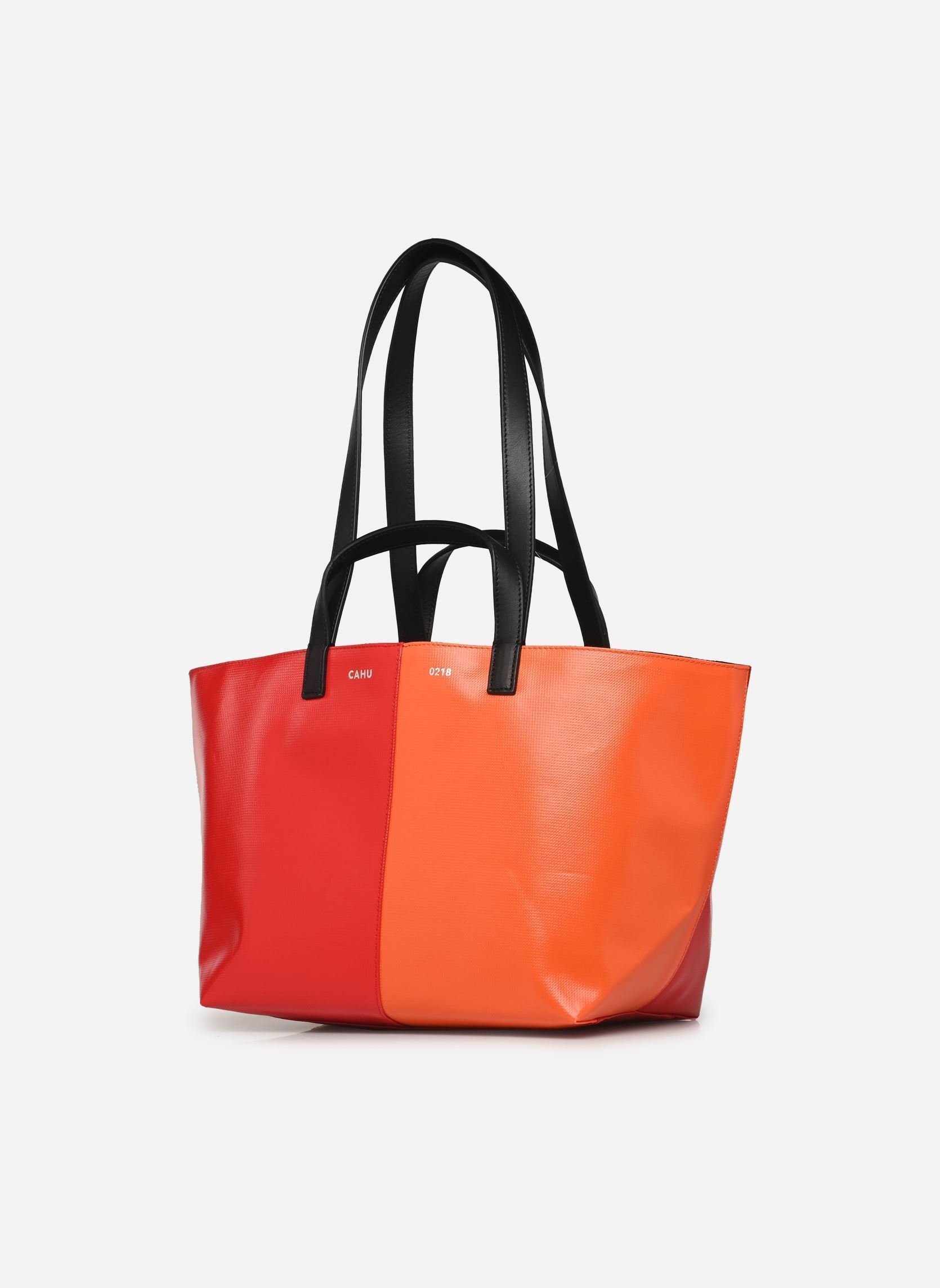 Grote winkelzak Pratique Zippé Small dames rood CAHU Grote winkelzak Pratique Zippé Small dames rood RED/ORANGE