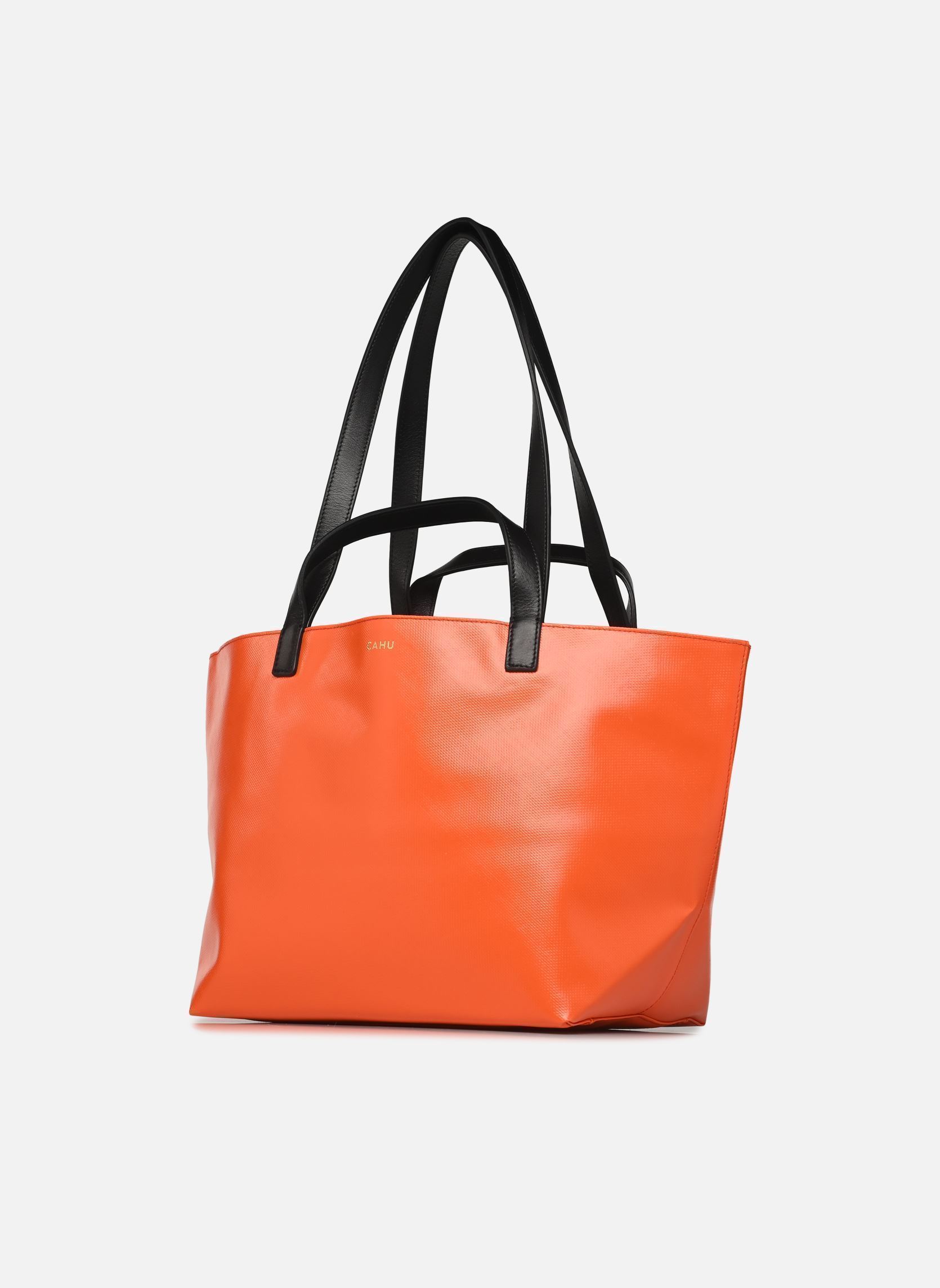 Borsa da spiaggia Pratique Zippé Small Orange - Noire donna arancione CAHU Borsa da spiaggia Pratique Zippé Small Orange - Noire donna arancione Orange